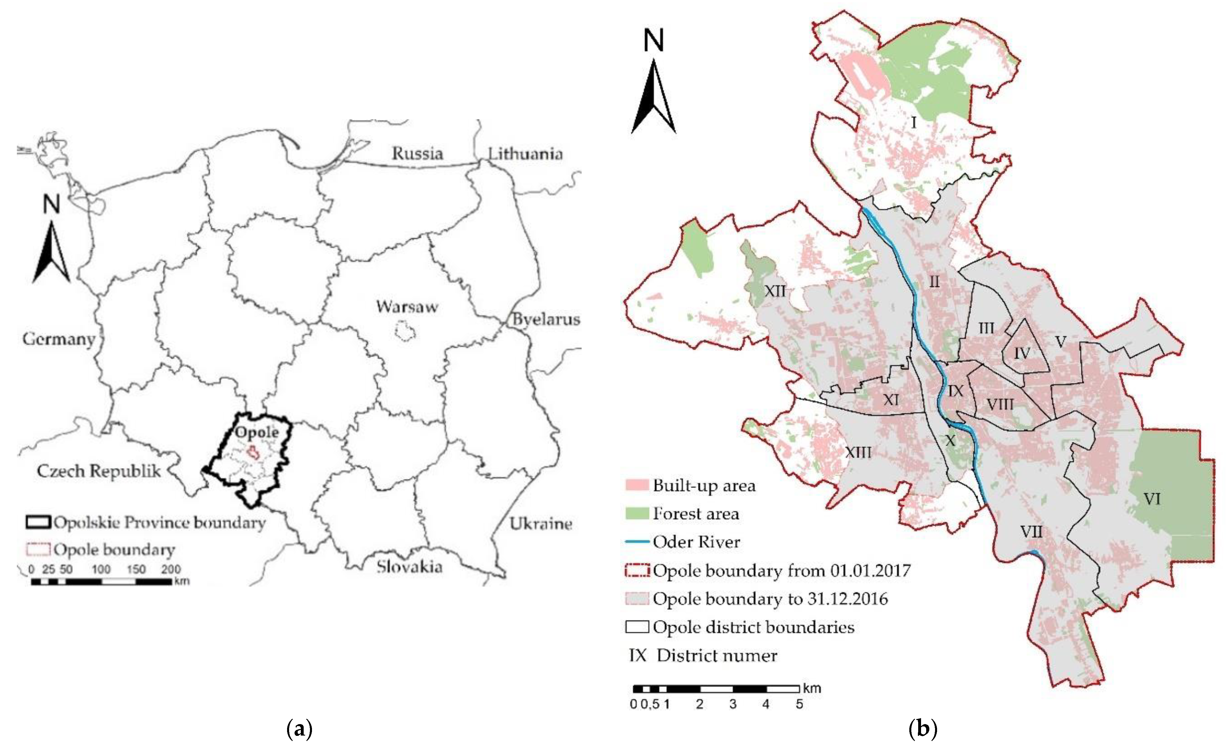 Geosciences | Free Full-Text | Spatial-Temporal Land Use and Land Cover  Changes in Urban Areas Using Remote Sensing Images and GIS Analysis: The  Case Study of Opole, Poland | HTML