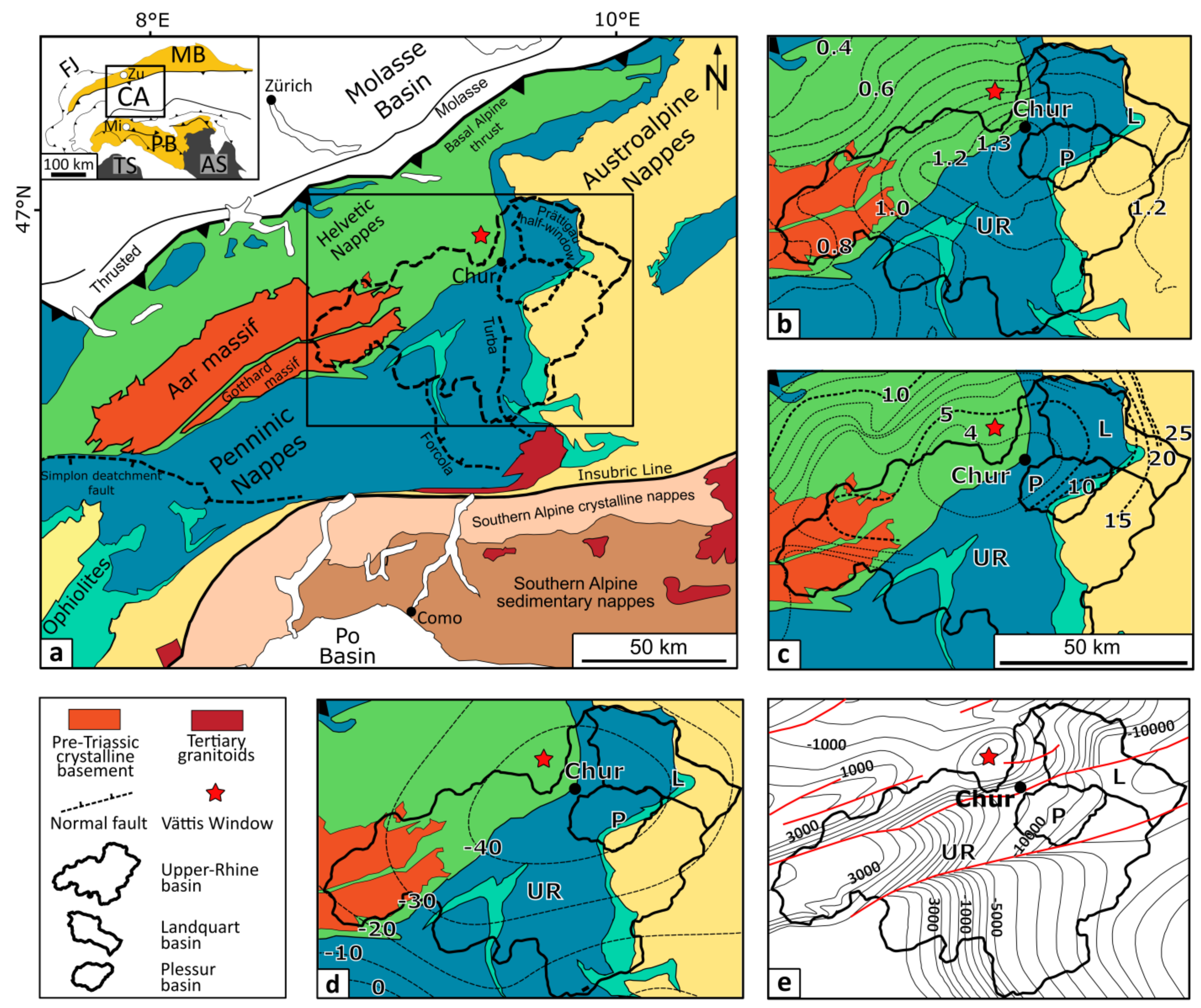 Geosciences | Free Full-Text | Cosmogenic and Geological Evidence for the  Occurrence of a Ma-Long Feedback between Uplift and Denudation, Chur  Region, Swiss Alps