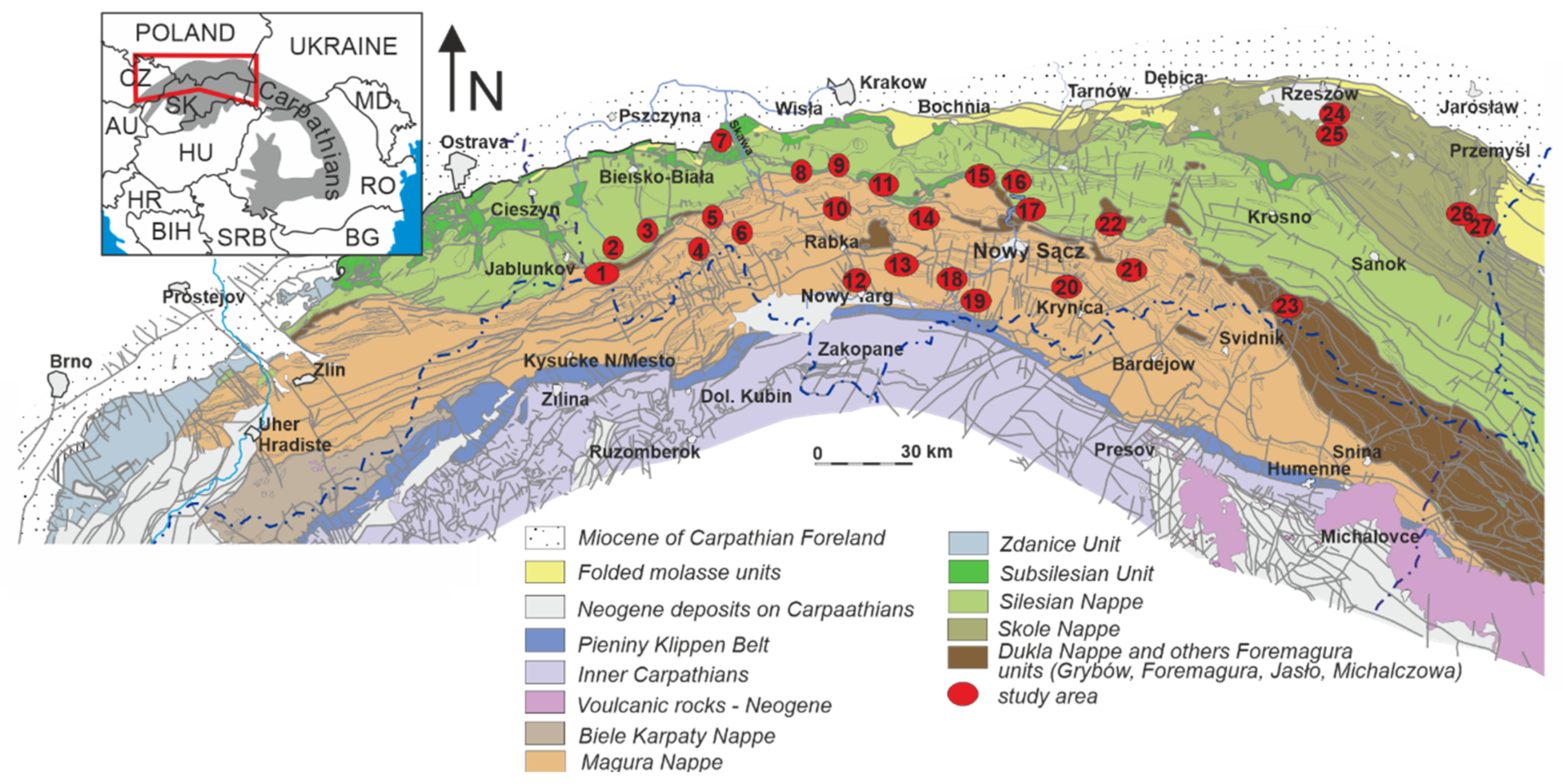 Geosciences | Free Full-Text | Agglutinated Foraminiferal Acmes and Their  Role in the Biostratigraphy of the Campanian–Eocene Outer Carpathians | HTML