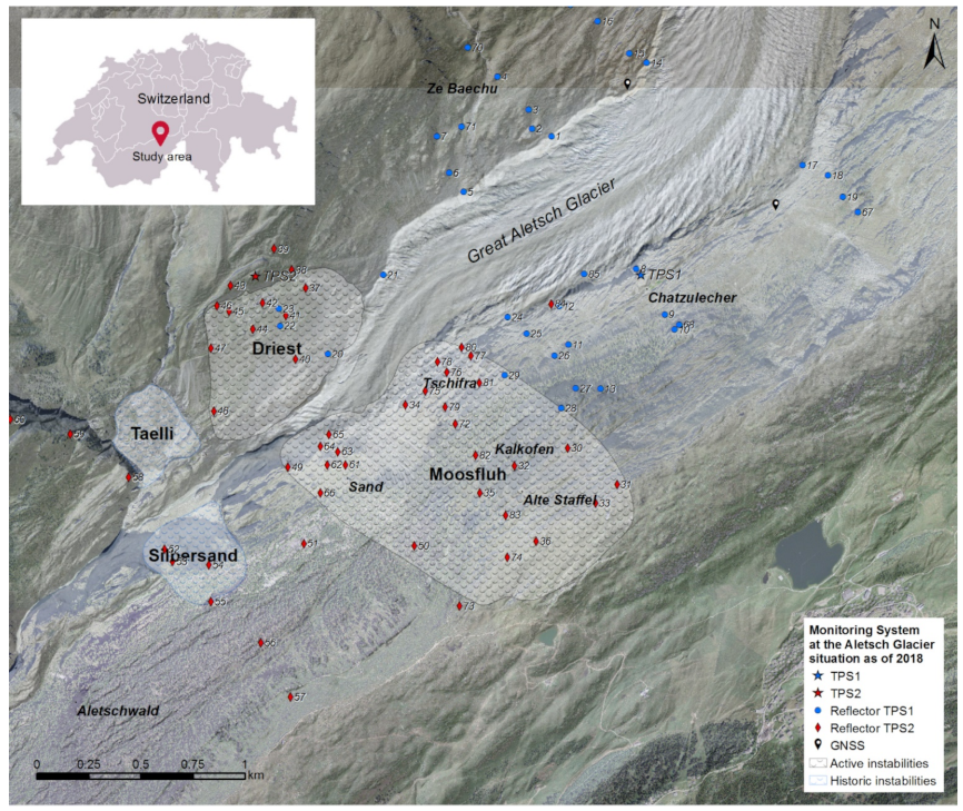 Geosciences | Free Full-Text | Robotic Total Station Monitoring in High  Alpine Paraglacial Environments: Challenges and Solutions from the Great  Aletsch Region (Valais, Switzerland)