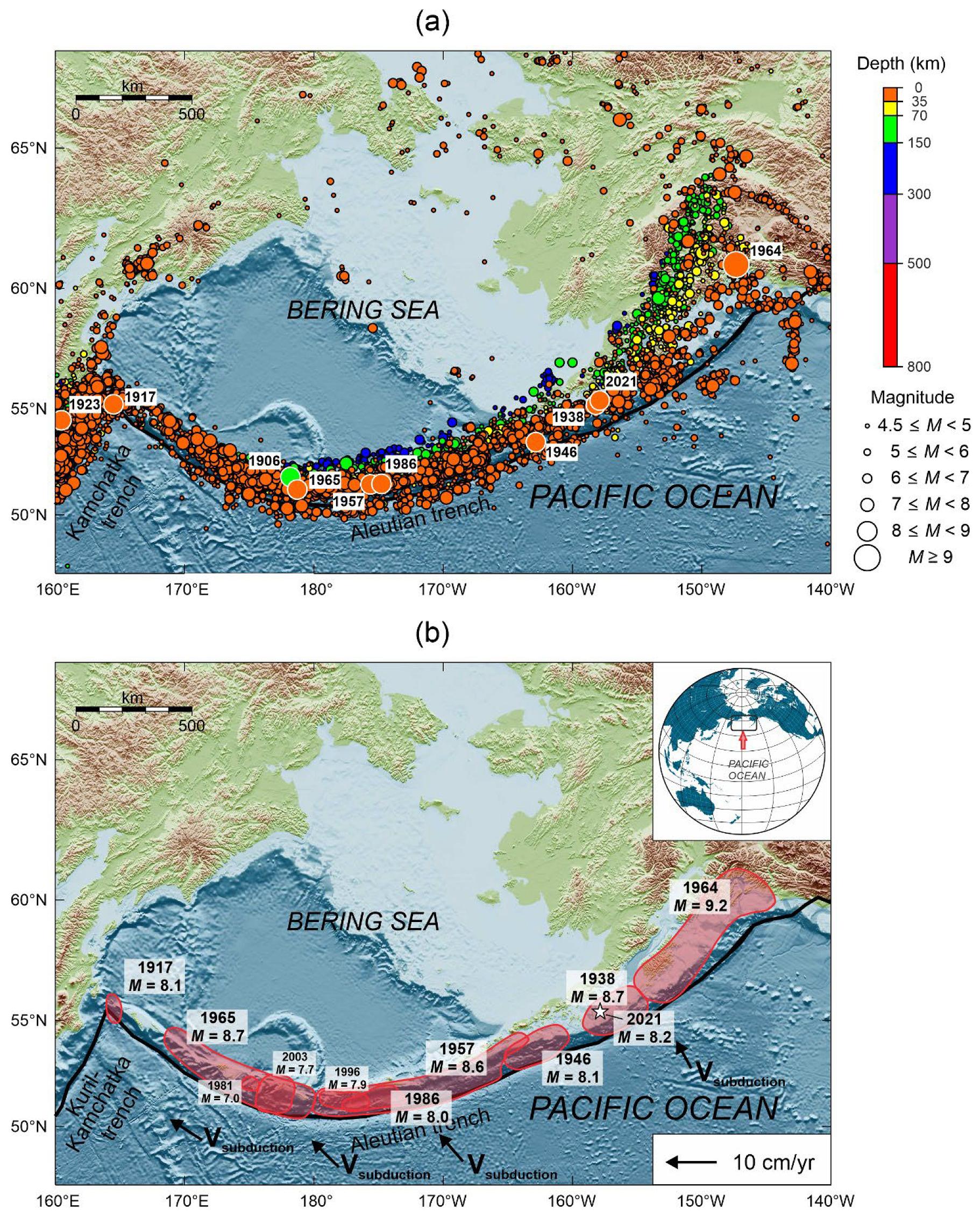 Geosciences | Free Full-Text | Features of the Largest Earthquake Seismic  Cycles in the Western Part of the Aleutian Subduction Zone | HTML
