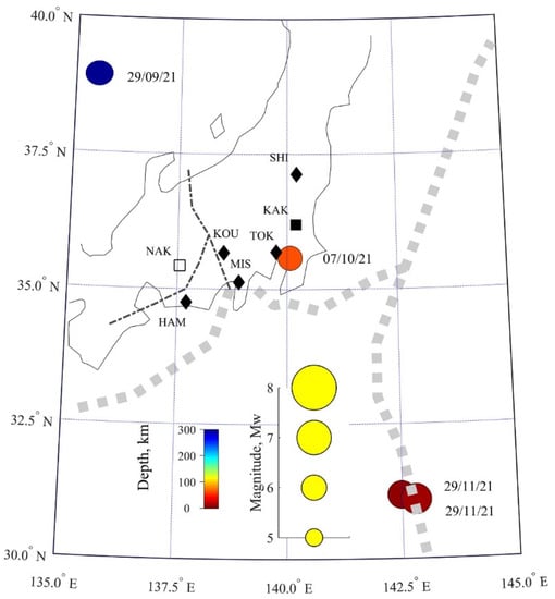 Geosciences | Free Full-Text | Multi-Parameter Observations of Seismogenic  Phenomena Related to the Tokyo Earthquake (M = 5.9) on 7 October 2021