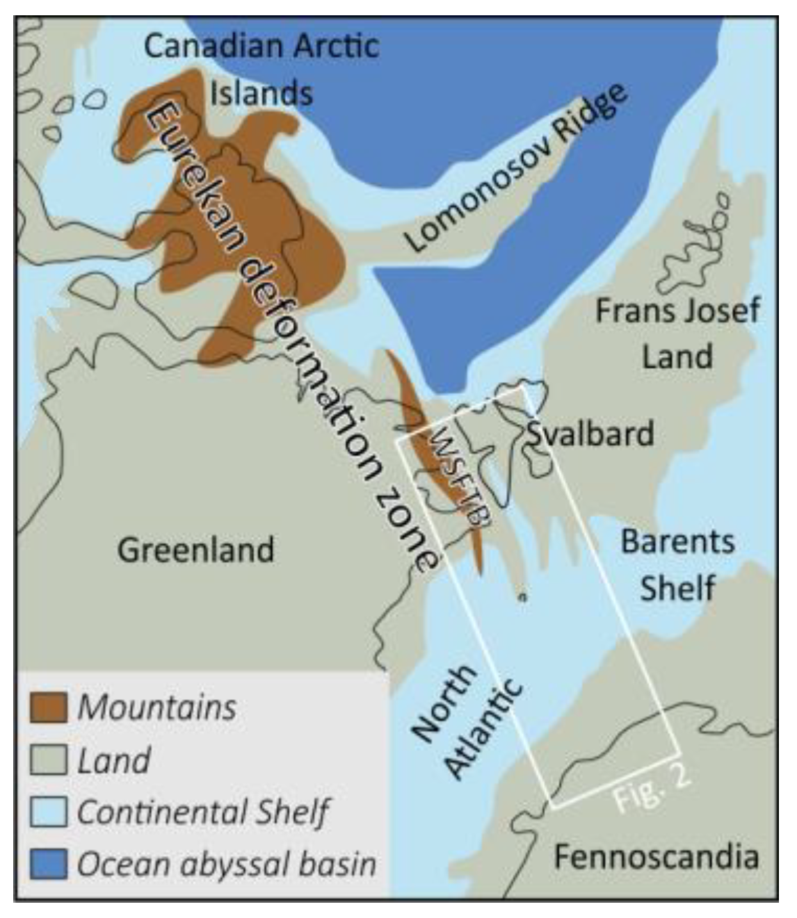Geosciences | Free Full-Text | The Importance of Eurekan Mountains on  Cenozoic Sediment Routing on the Western Barents Shelf
