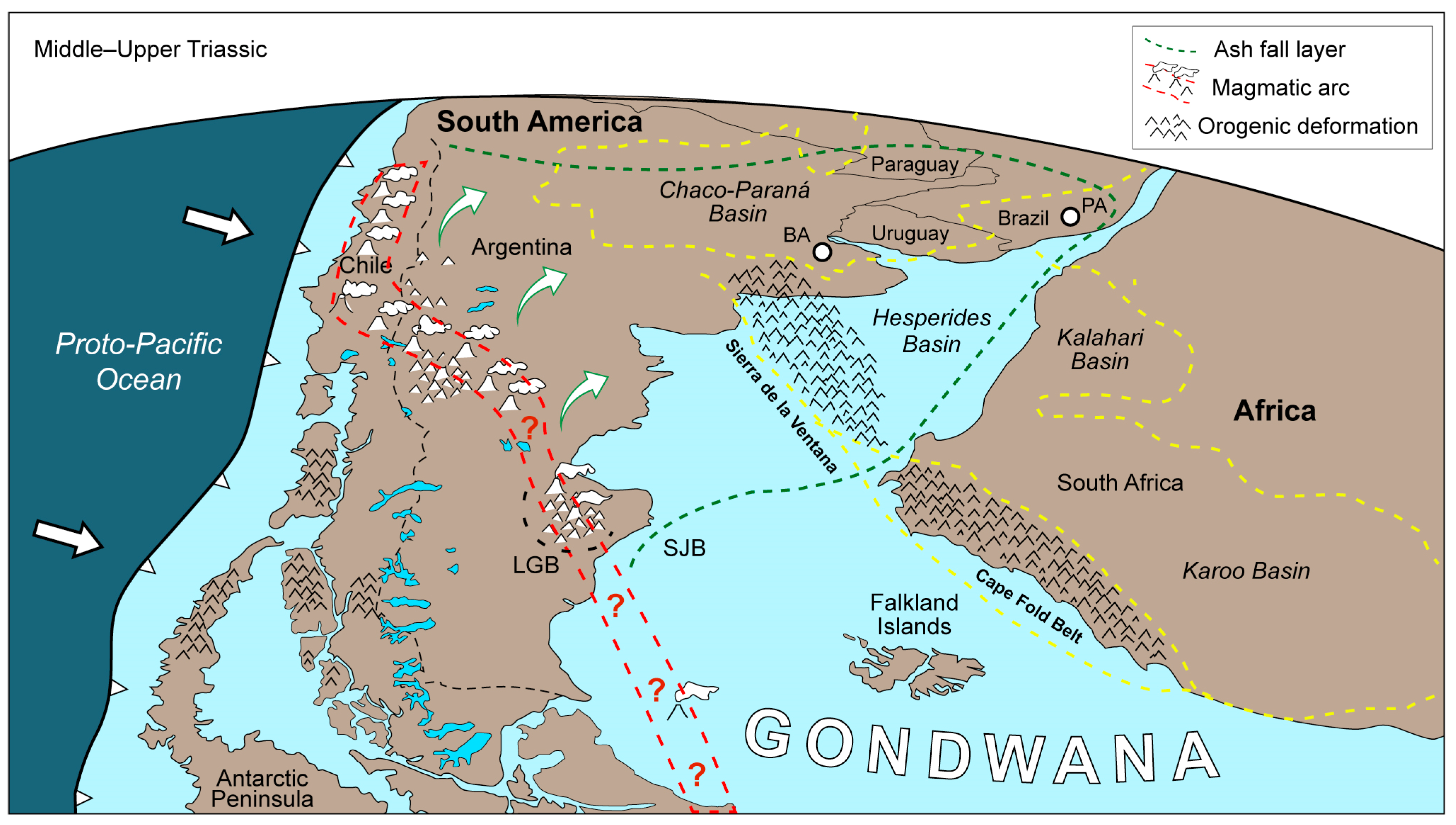 Deformation understanding in the Upper Paleozoic of Ventana Ranges