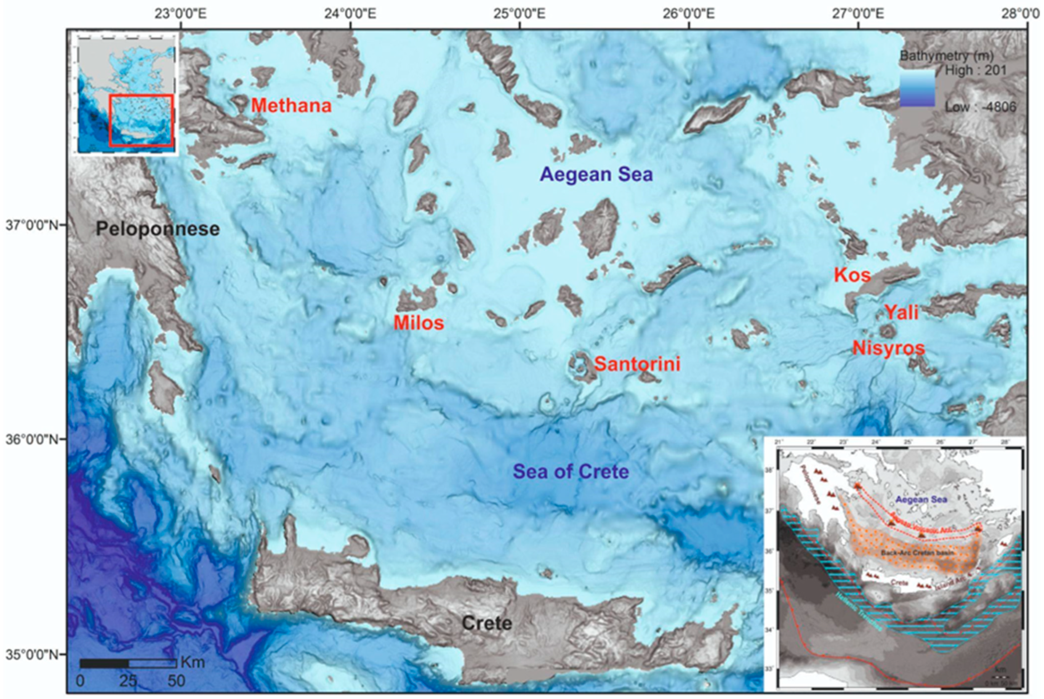 Underwater volcanoes in the Mediterranean - Oceanographic