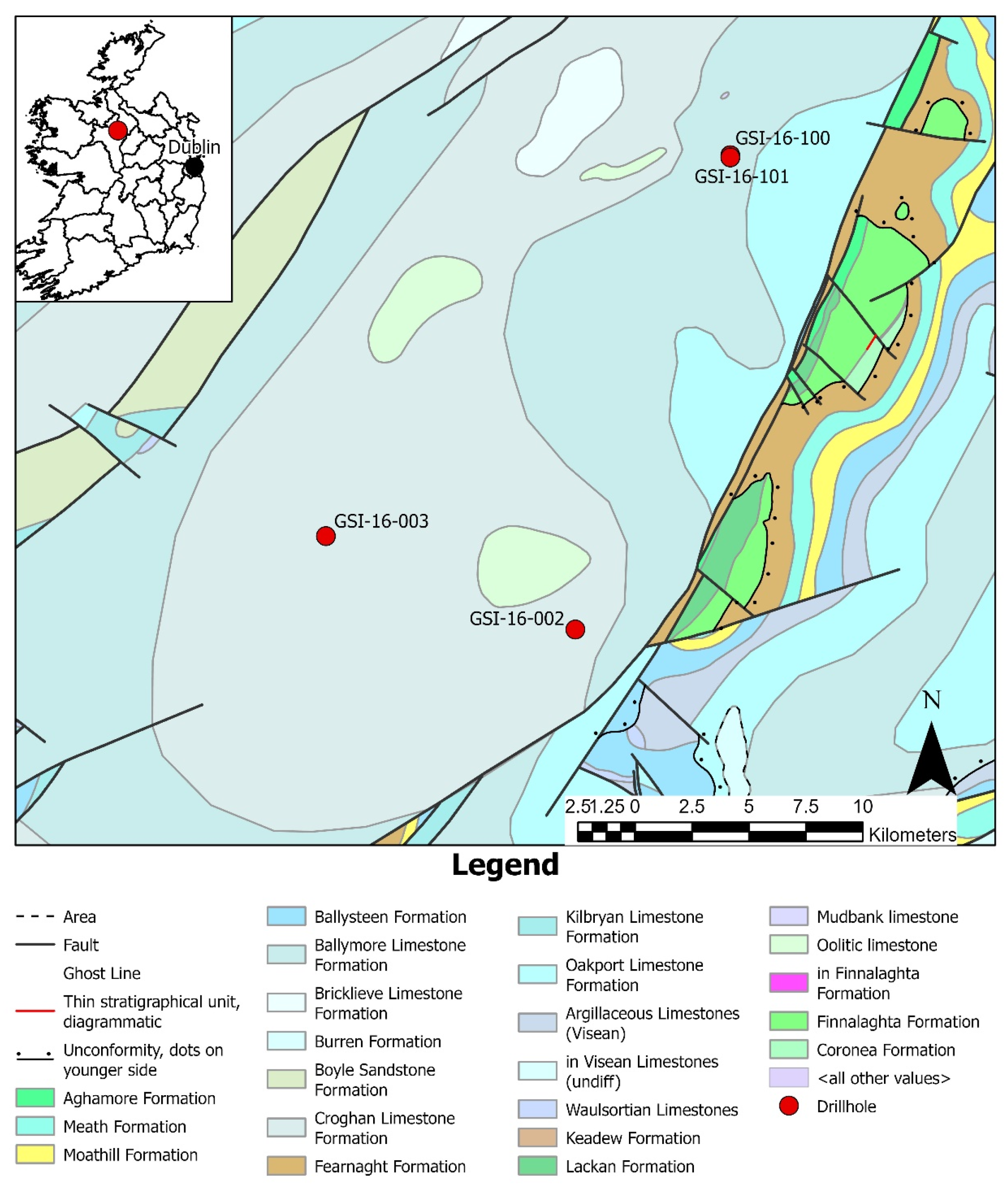 Facies within the Earlie Formation. A) Interbedded sandstone and