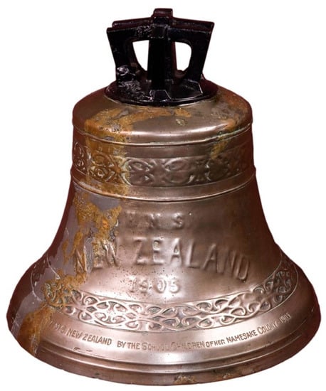 Vintage 1938 USN United States Navy Brass Nautical Ship Boat Bell Pre WWII