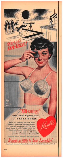 Torpedo Tits of the 1950s, Complements of the Bullet Bra ~ Vintage