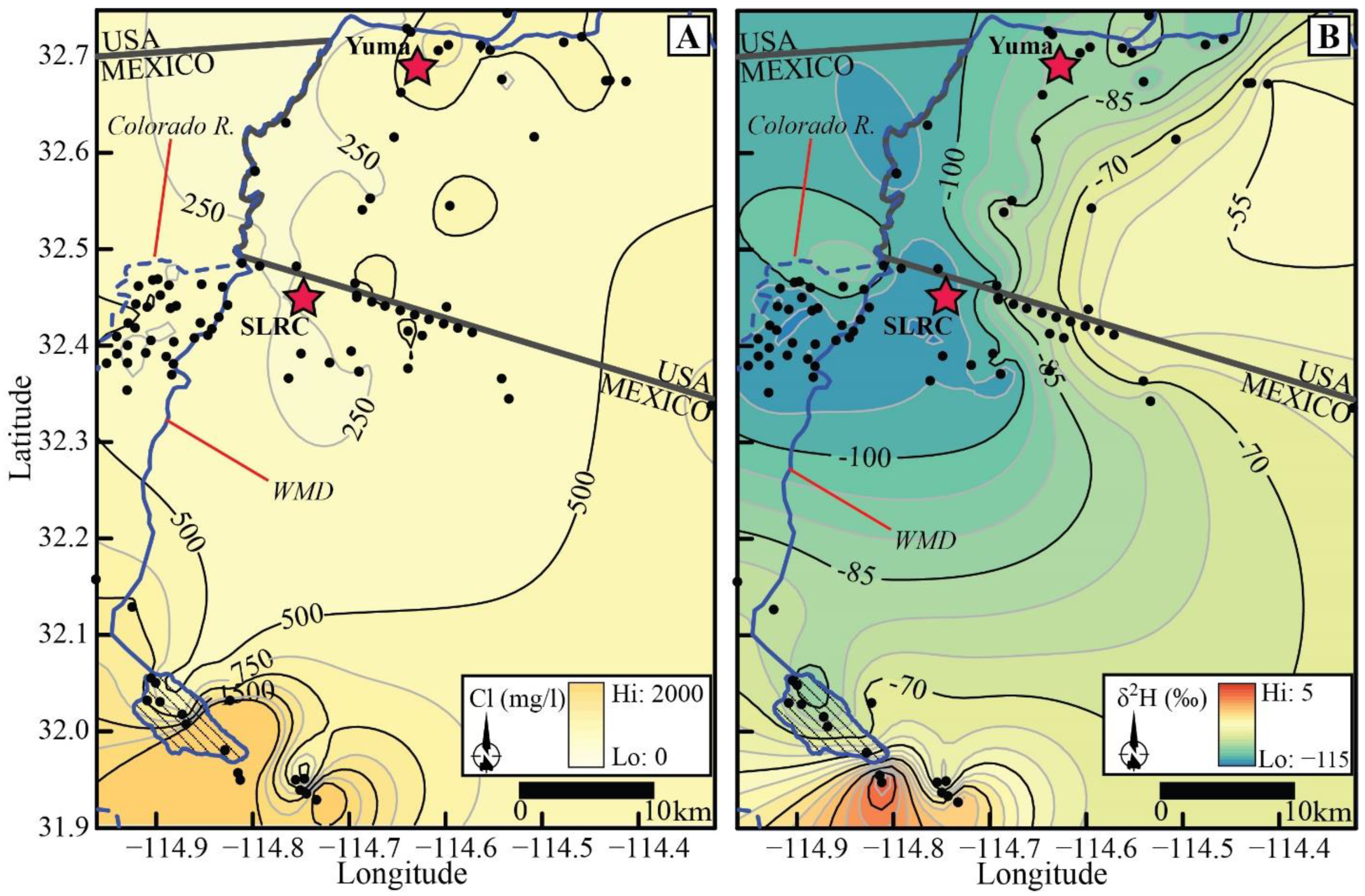 Hydrology Free Full Text Groundwater Origin And Dynamics On The Eastern Flank Of The Colorado River Delta Mexico Html