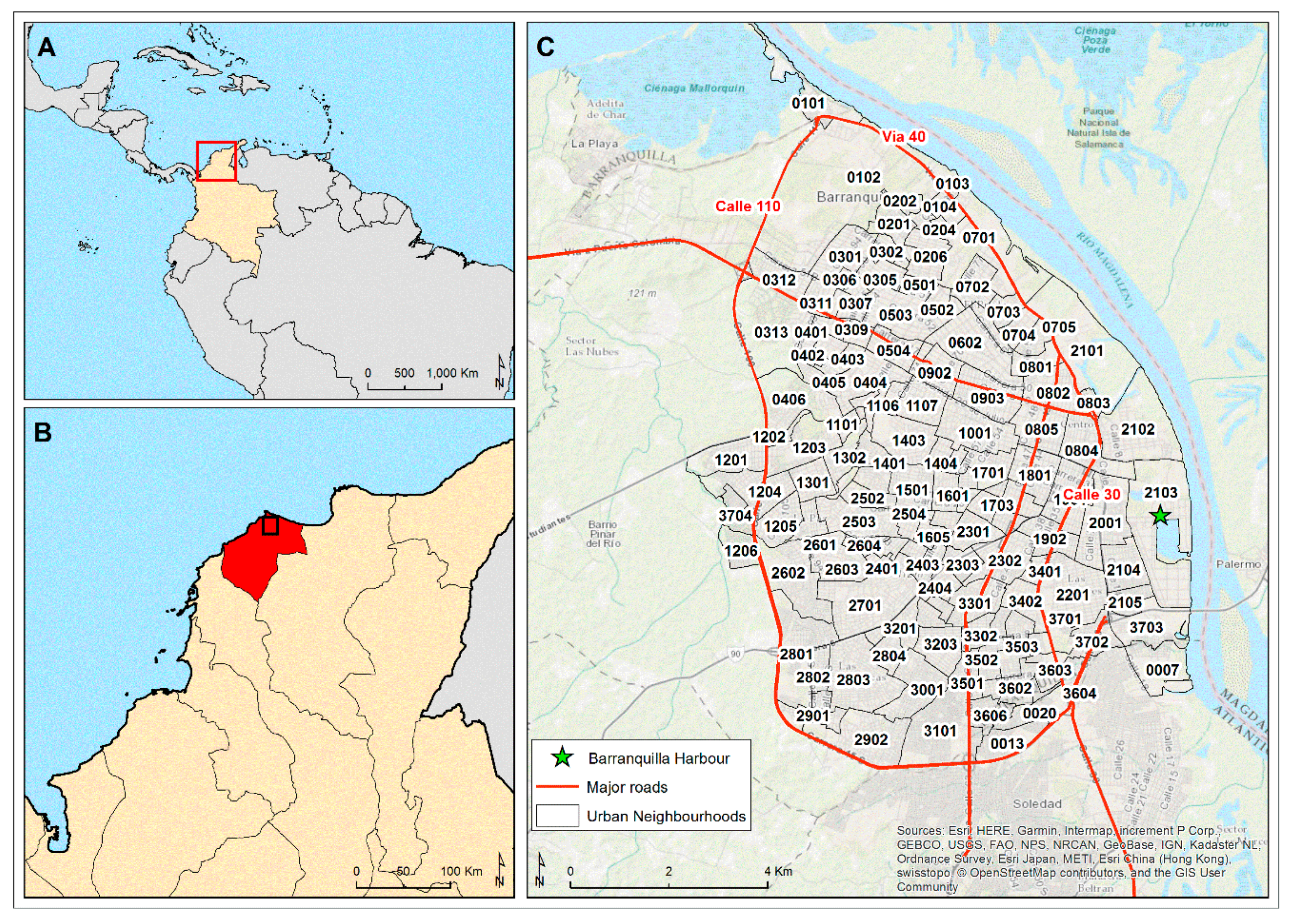 IJERPH | Free Full-Text | Spatiotemporal Heterogeneity in the Distribution  of Chikungunya and Zika Virus Case Incidences during their 2014 to 2016  Epidemics in Barranquilla, Colombia