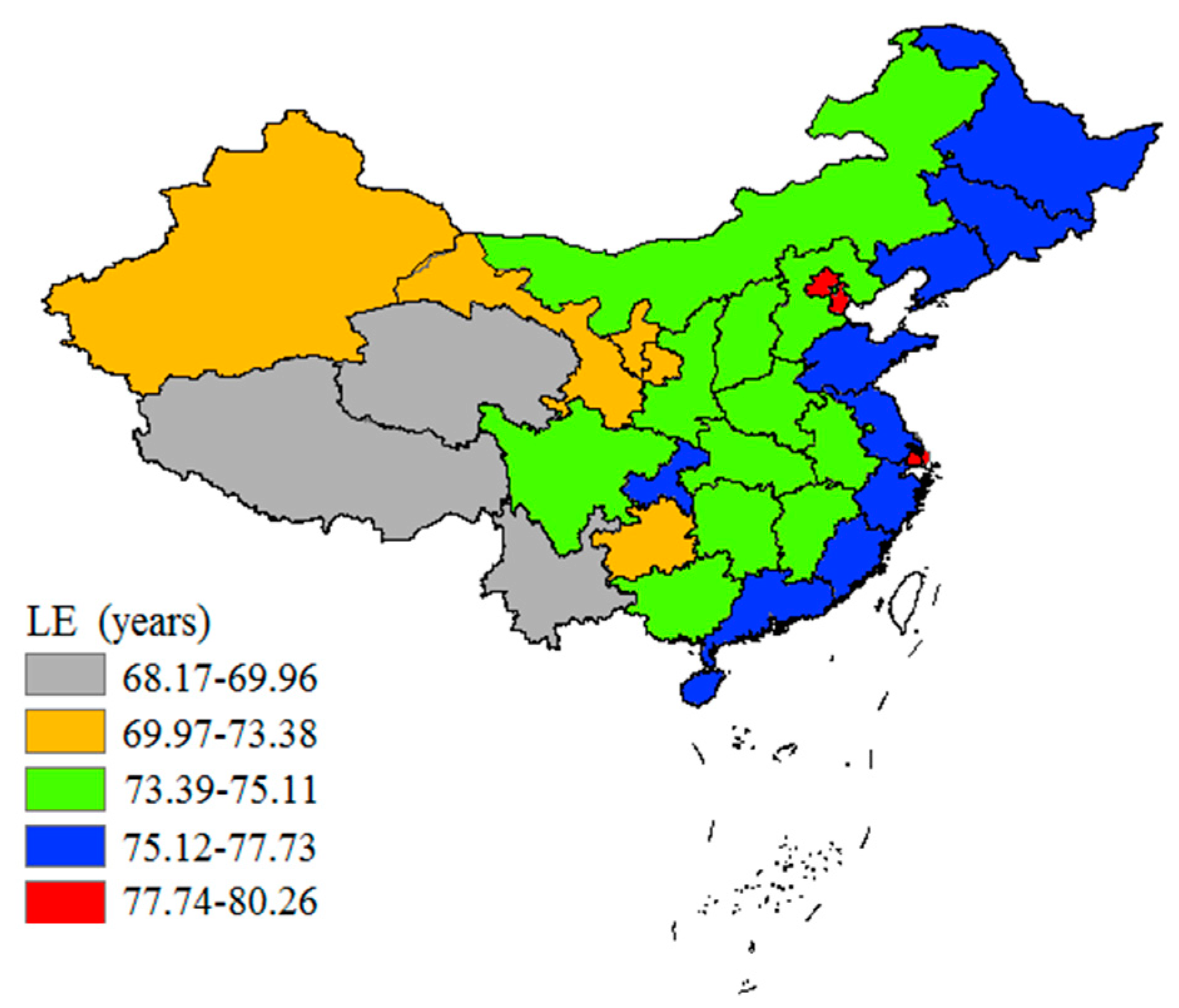 IJERPH Free FullText Spatial Characteristics of Life Expectancy