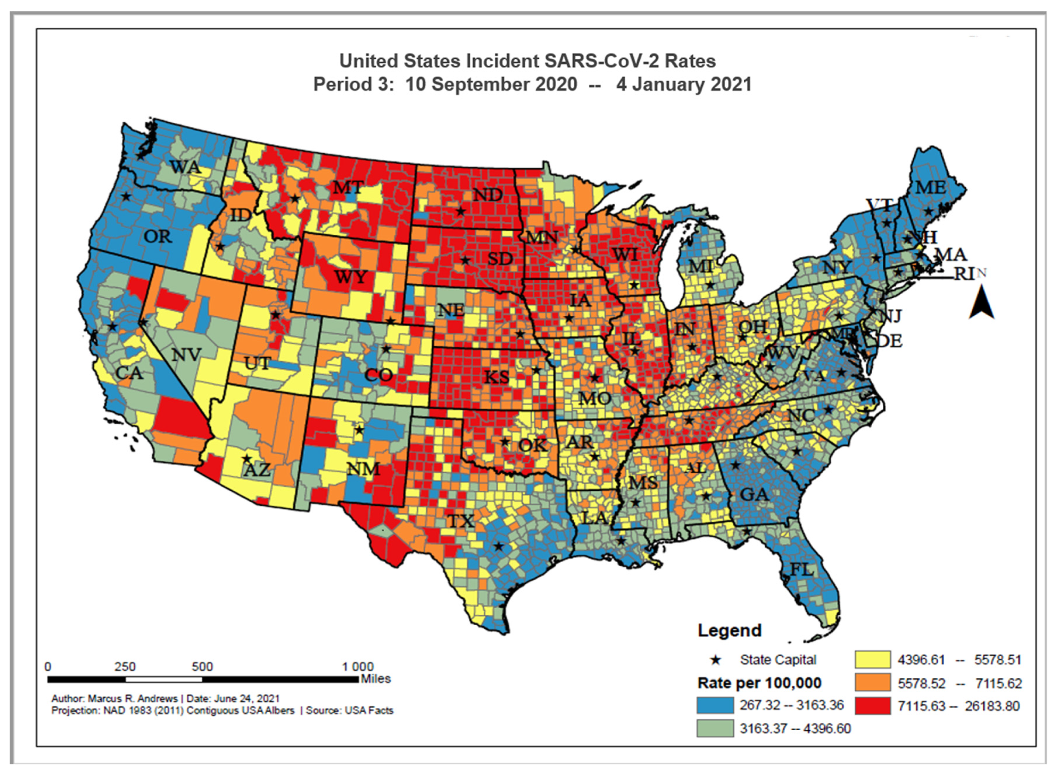 IJERPH | Free Full-Text | Spatial Clustering of County-Level COVID-19 Rates  in the U.S.