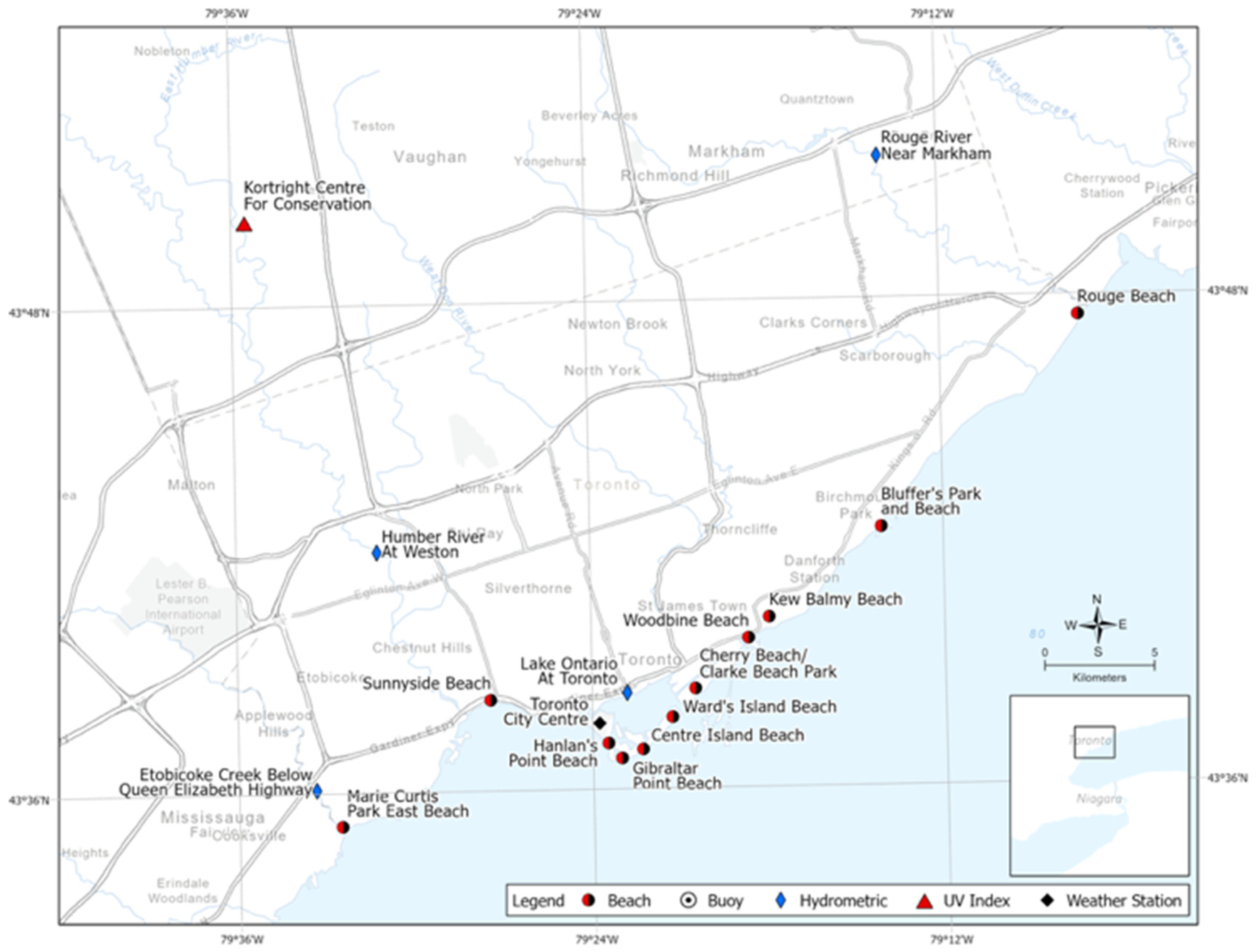 IJERPH | Free Full-Text | Region-Specific Associations between  Environmental Factors and Escherichia coli in Freshwater Beaches in Toronto  and Niagara Region, Canada