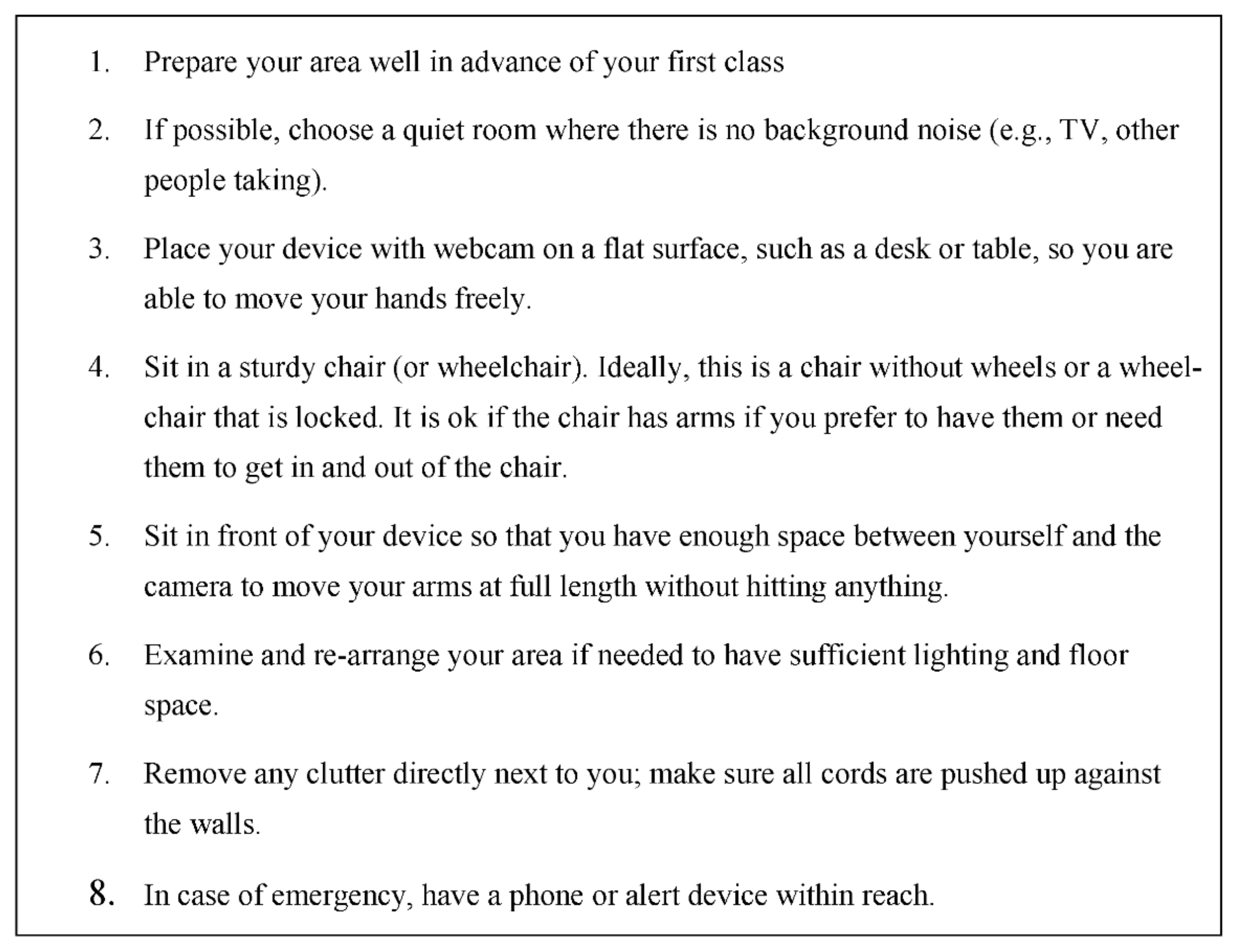 Ijerph Free Full Text Research Driven Guidelines For Delivering Group Exercise Programs Via Videoconferencing To Older Adults Html