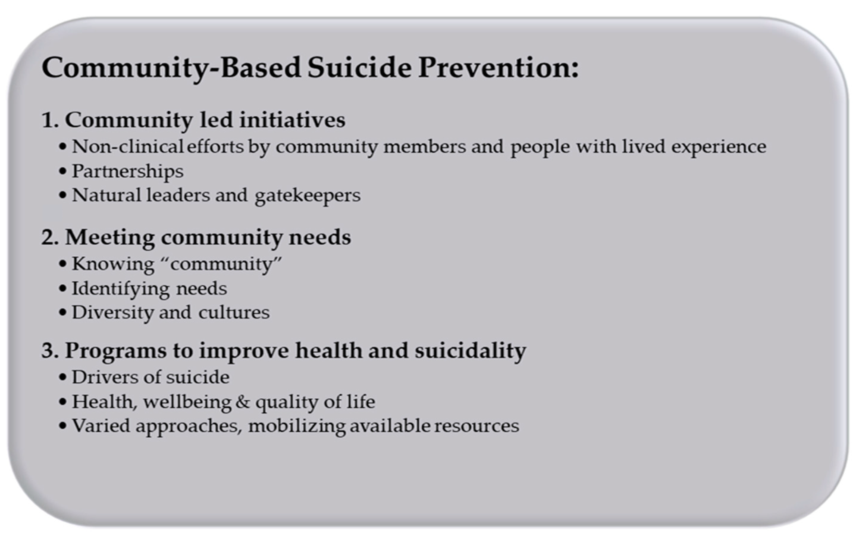 Full article: The adaptation of a community-based suicide