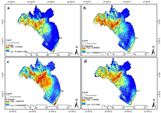 Ijgi Free Full Text Predicting Spatial Distribution Of Key Honeybee Pests In Kenya Using Remotely Sensed And Bioclimatic Variables Key Honeybee Pests Distribution Models Html