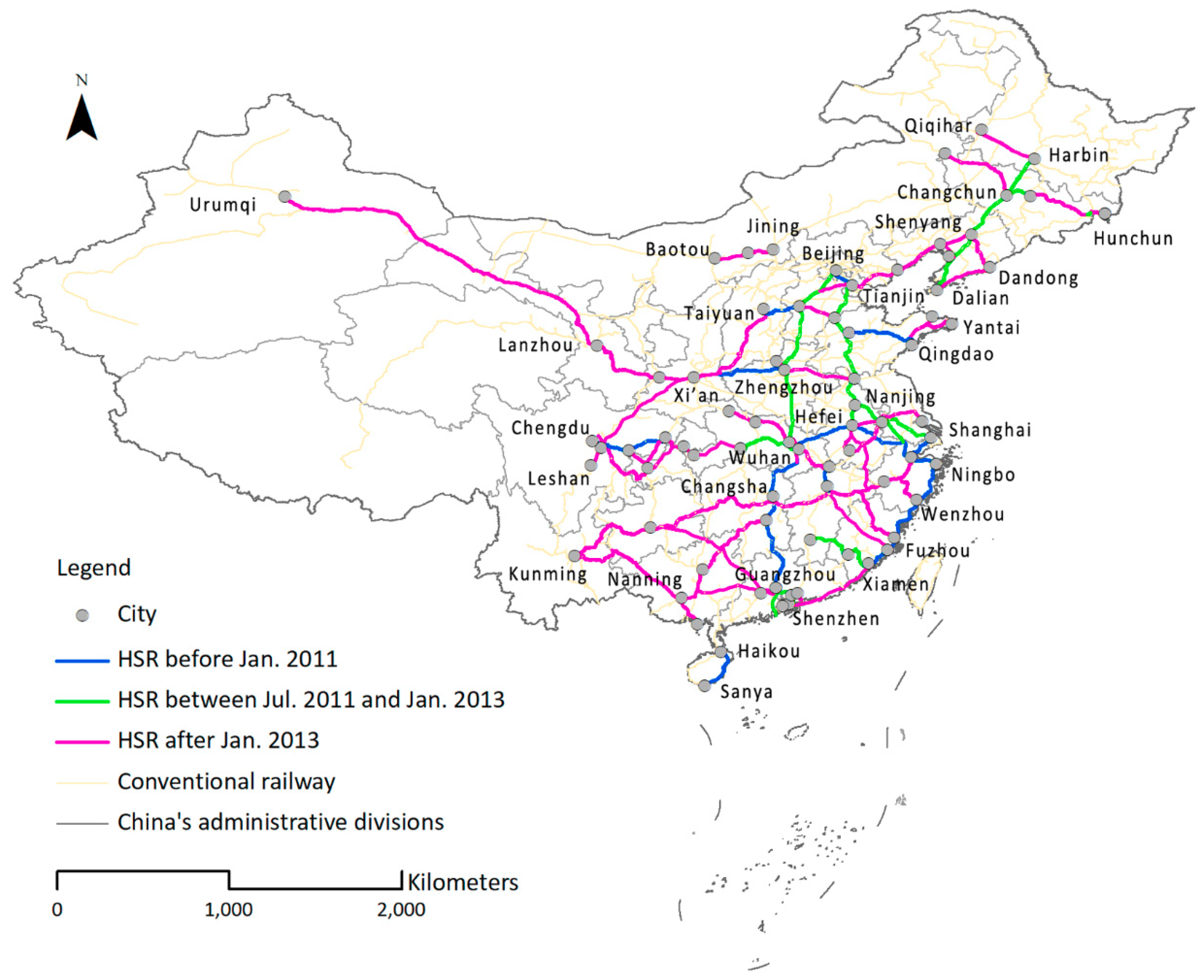 IJGI  Free Full-Text  Exploring Railway Network Dynamics in China from 2008 to 2017