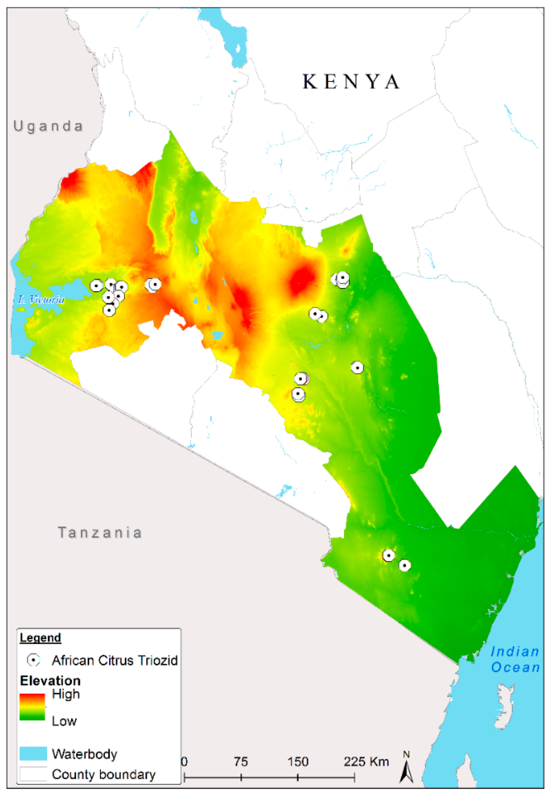 IJGI | Free Full-Text | Importance of Remotely-Sensed Vegetation Variables  for Predicting the Spatial Distribution of African Citrus Triozid (Trioza  erytreae) in Kenya | HTML