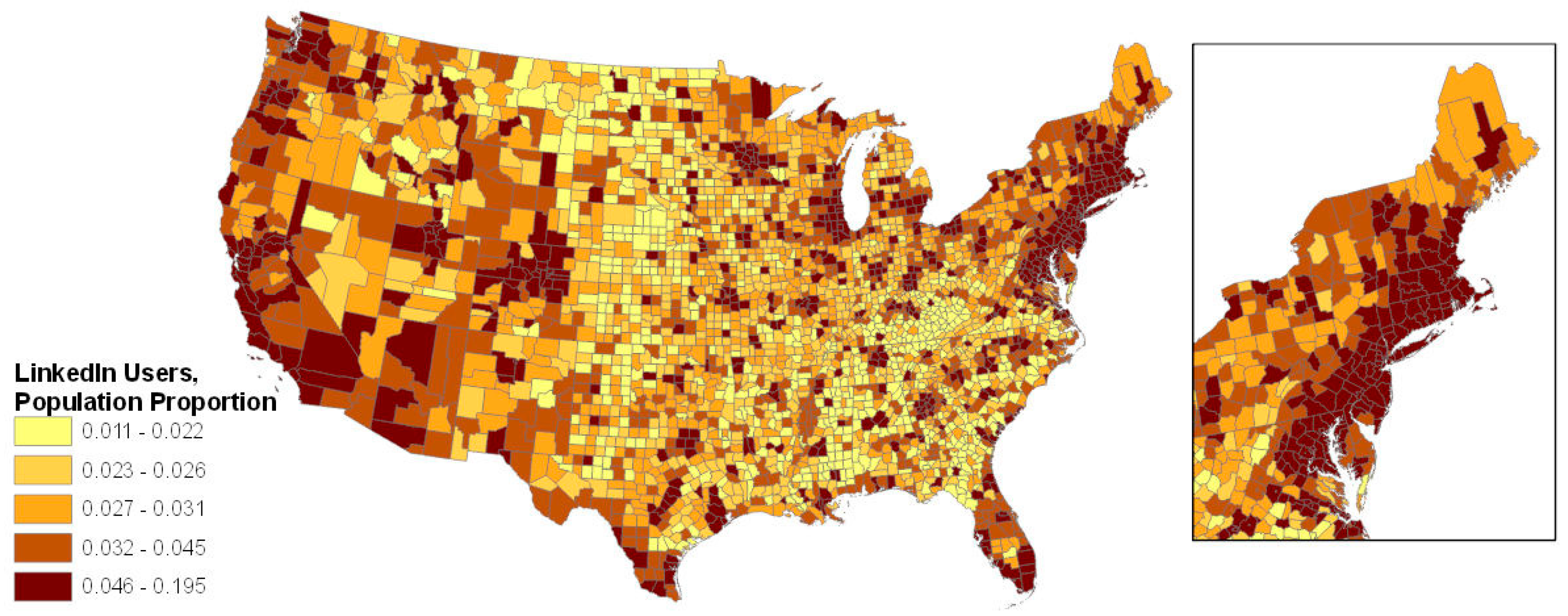 IJGI | Free Full-Text | Social Media Use in American Counties: Geography  and Determinants