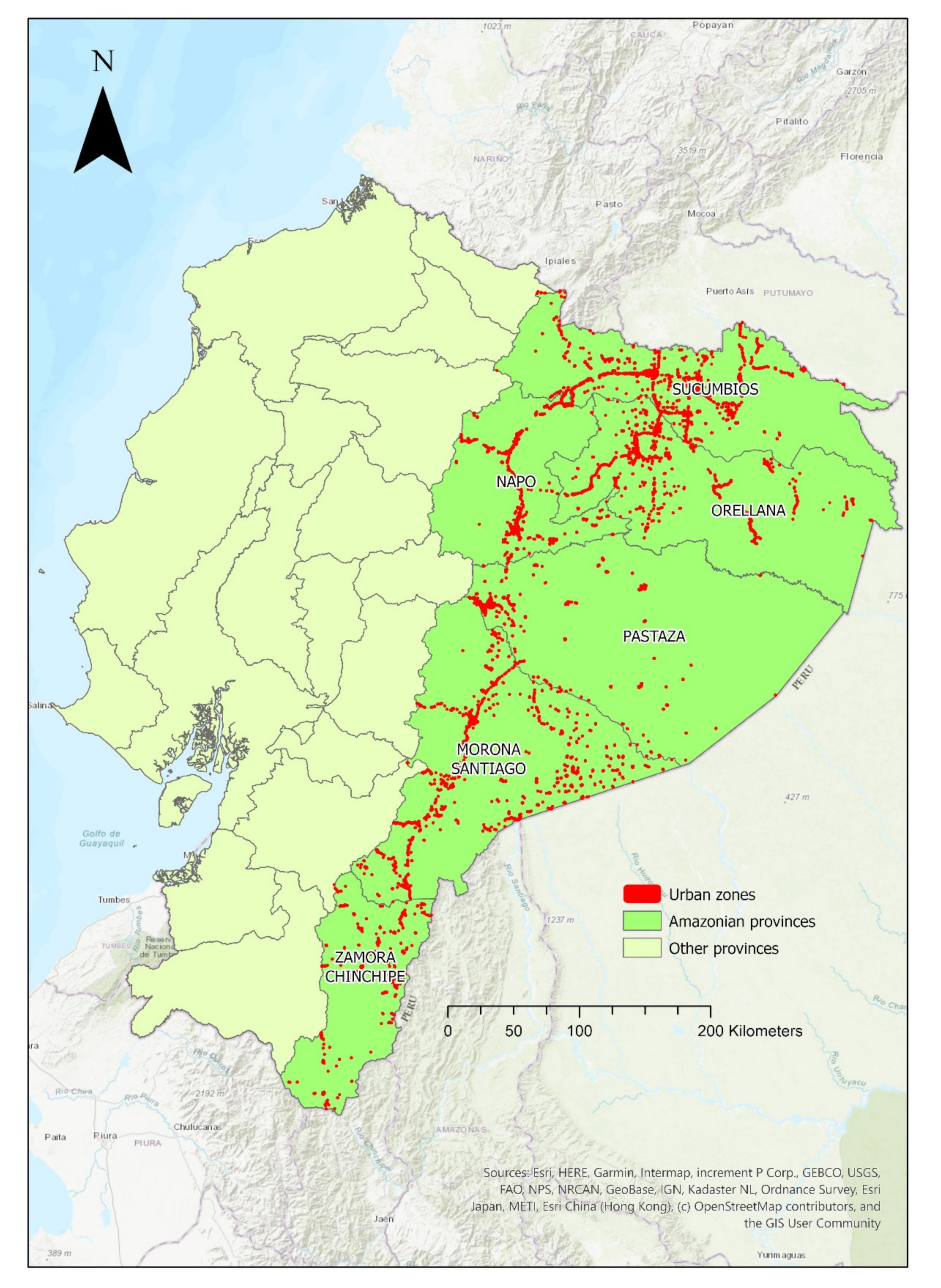 IJGI | Free Full-Text | Generating and Mapping Amazonian Urban Regions  Using a Geospatial Approach