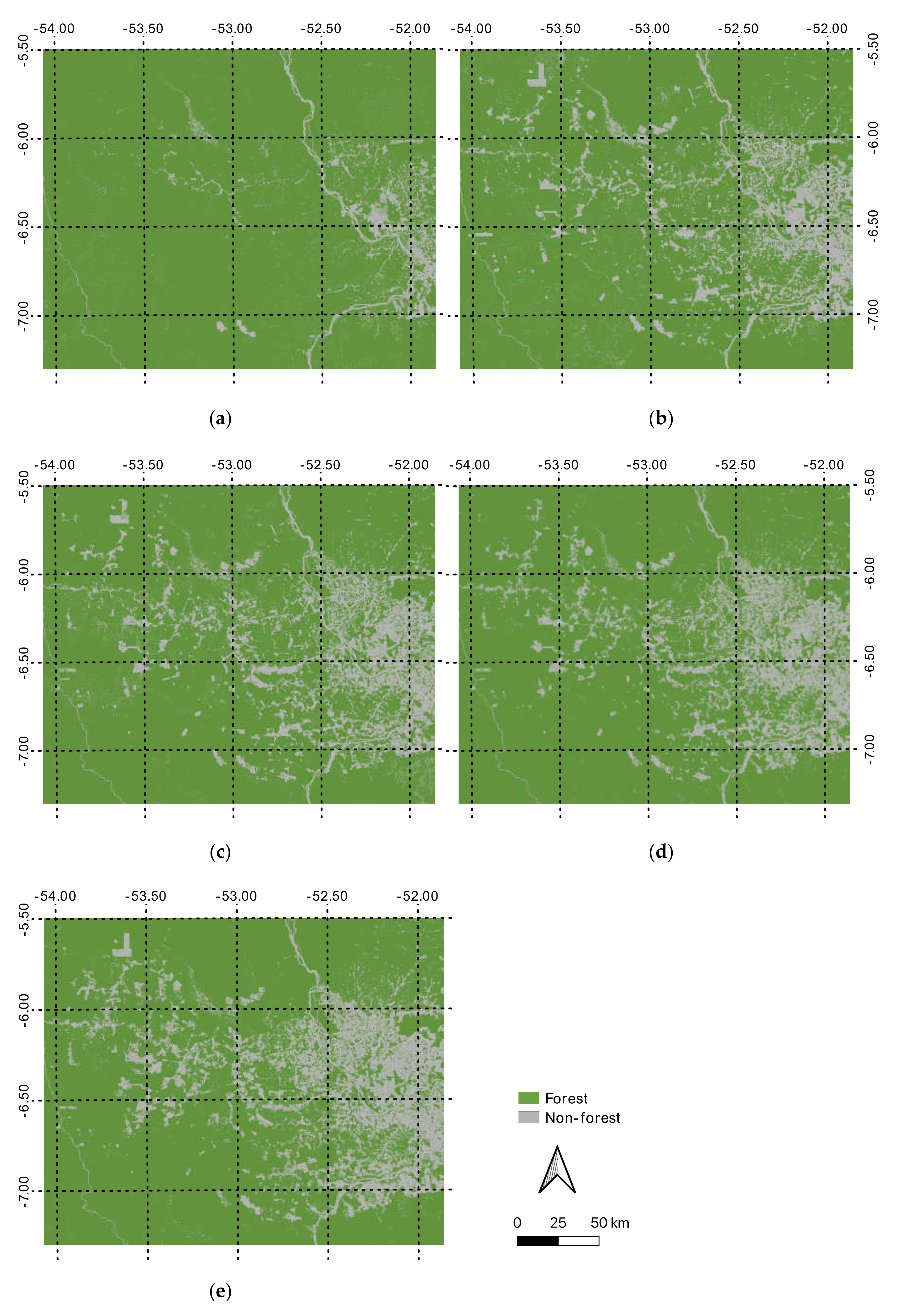 IJGI | Free Full-Text | Monitoring Forest Change in the Amazon Using  Multi-Temporal Remote Sensing Data and Machine Learning Classification on  Google Earth Engine