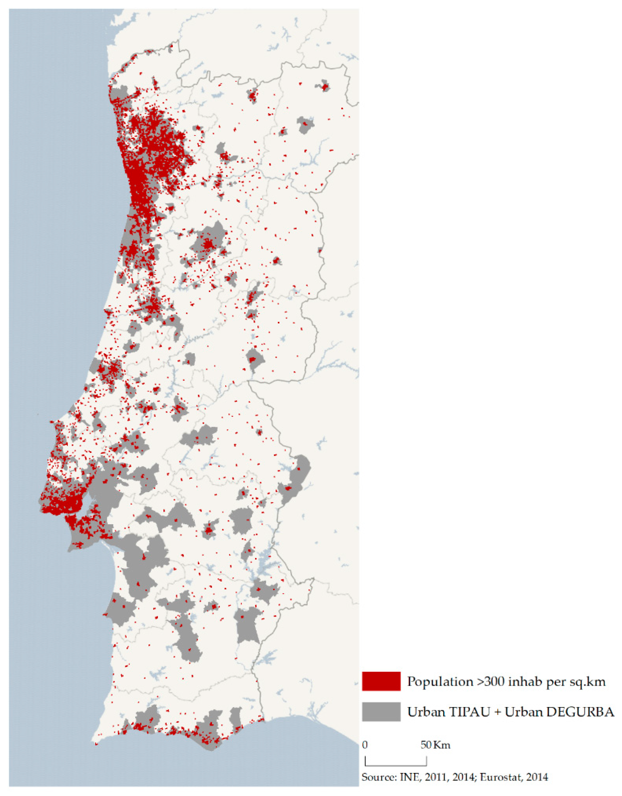 Portugal Population map