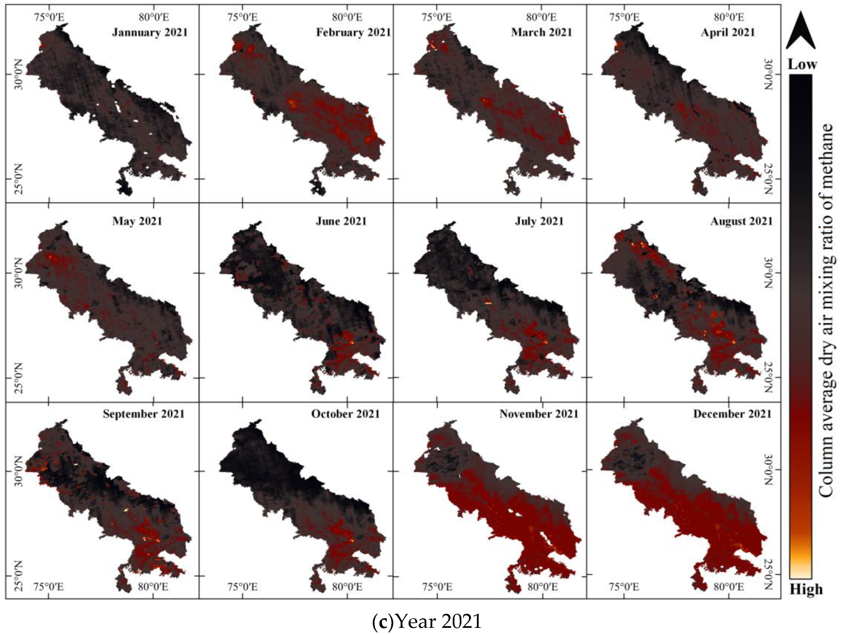 IJGI | Free Full-Text | Spatio-Temporal Monitoring of Atmospheric  Pollutants Using Earth Observation Sentinel 5P TROPOMI Data: Impact of  Stubble Burning a Case Study