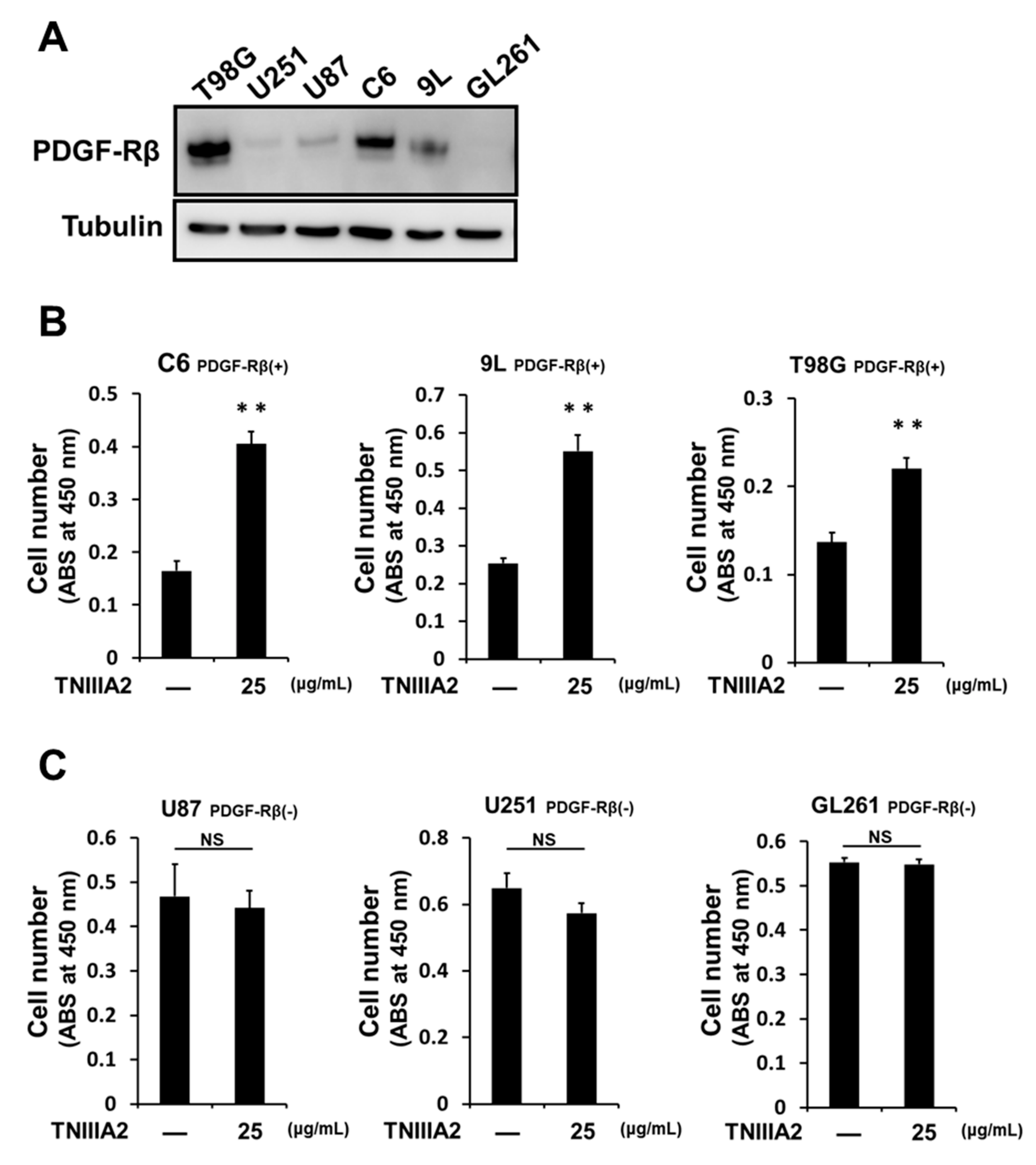 Ijms Free Full Text Autocrine Production Of Pdgf Stimulated By The Tenascin C Derived Peptide Tniiia2 Induces Hyper Proliferation In Glioblastoma Cells Html