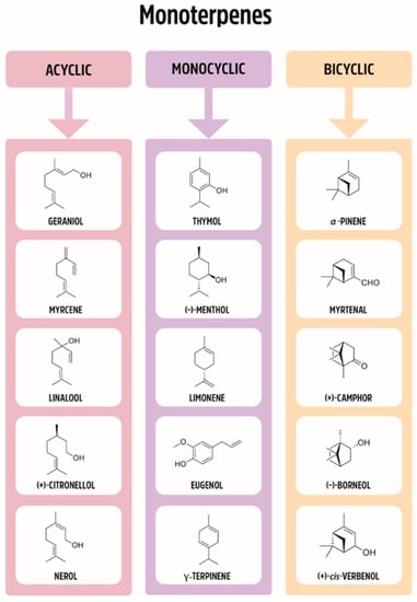 Ijms Free Full Text Monoterpenes And Their Derivatives Recent Development In Biological And Medical Applications Html