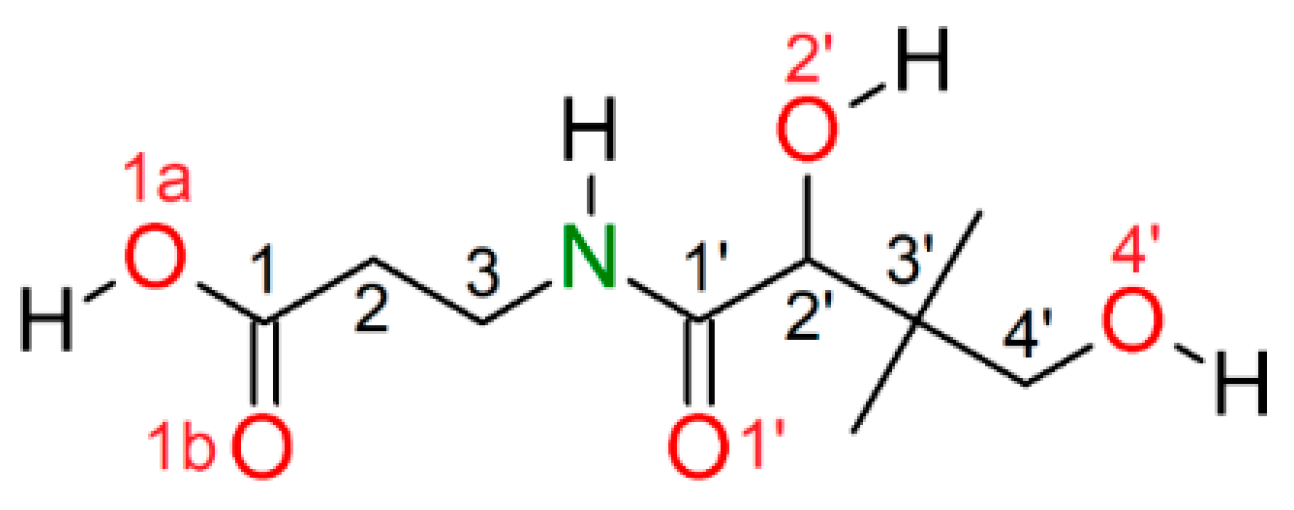 vitamin b5 structure
