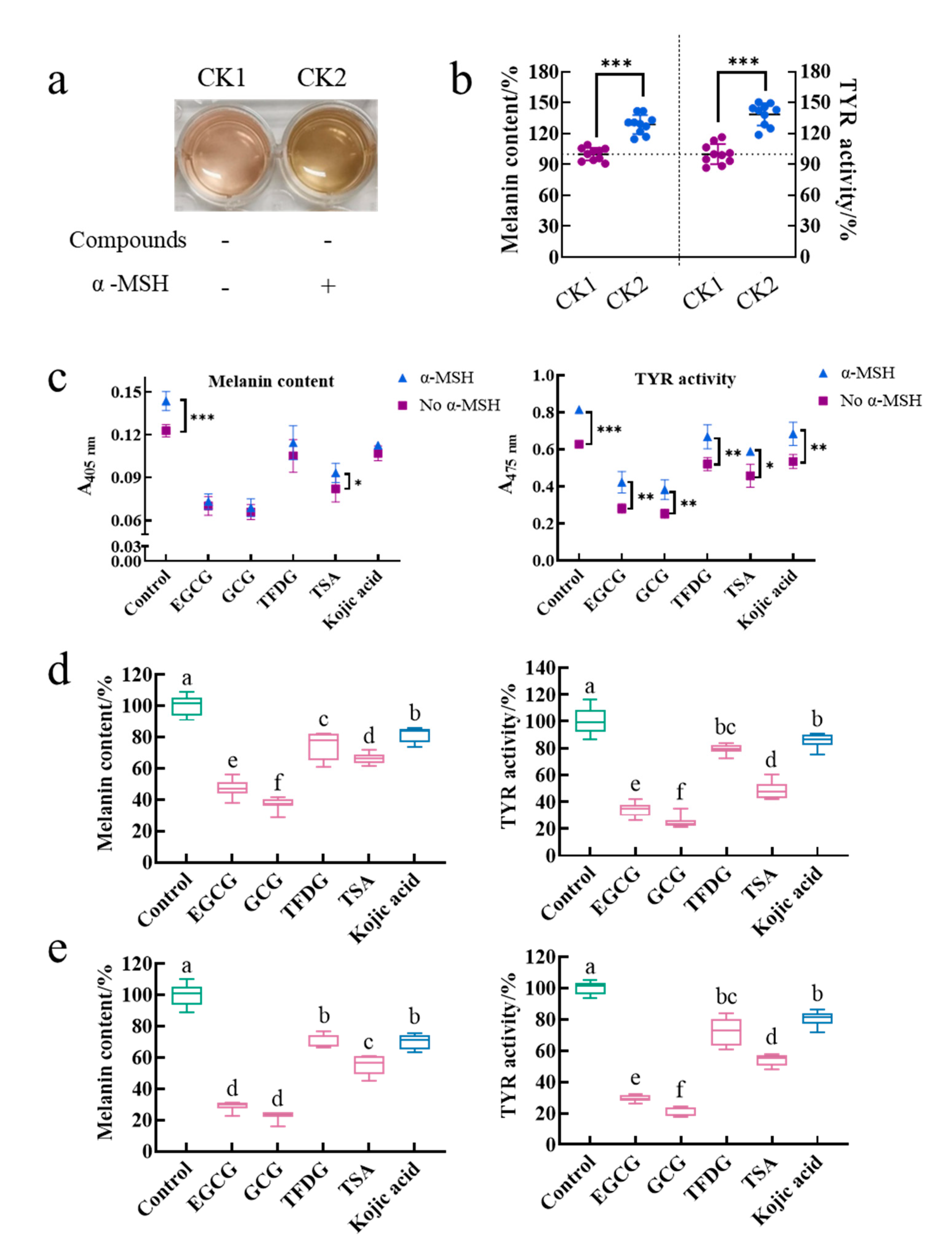 IJMS | Free Full-Text | EGCG, GCG, TFDG, or TSA Inhibiting Melanin