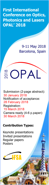 Photonics Events - 9 11 may 2018 first international conference on optics photonics and lasers opal 2018