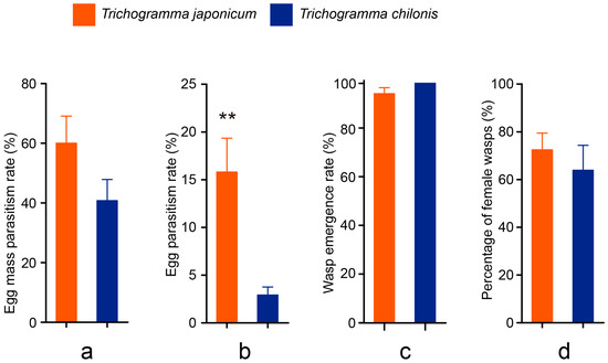Insects | Free Full-Text | Assessment of Trichogramma japonicum and T.  chilonis as Potential Biological Control Agents of Yellow Stem Borer in  Rice | HTML