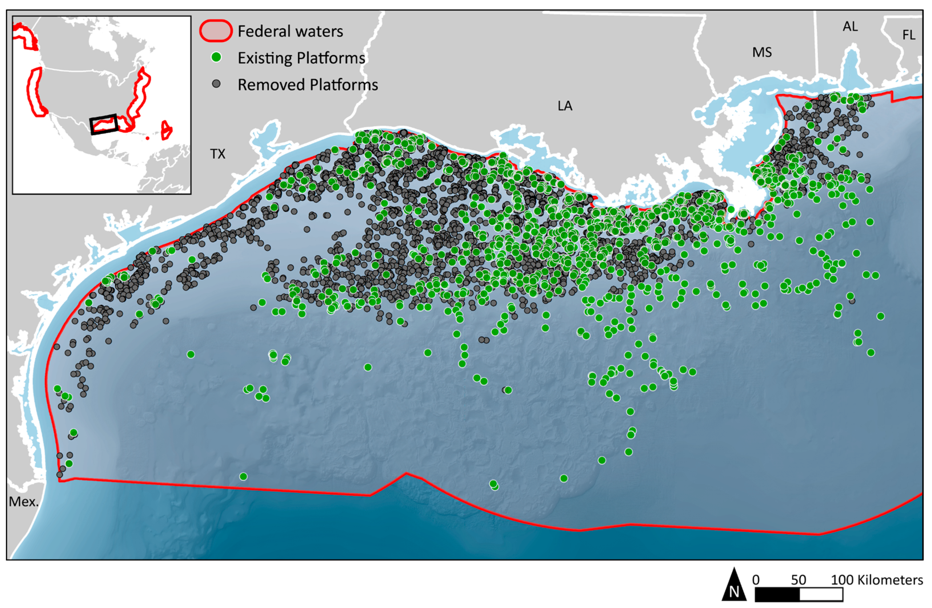 JMSE | Free Full-Text | Exploring the Spatial Variations of Stressors  Impacting Platform Removal in the Northern Gulf of Mexico