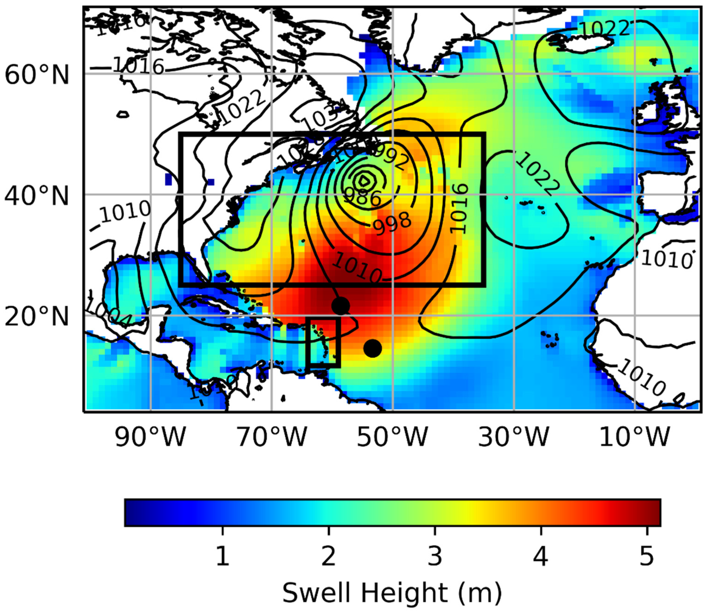 JMSE | Free Full-Text | Atmospheric Drivers of Oceanic North Swells in the  Eastern Caribbean | HTML