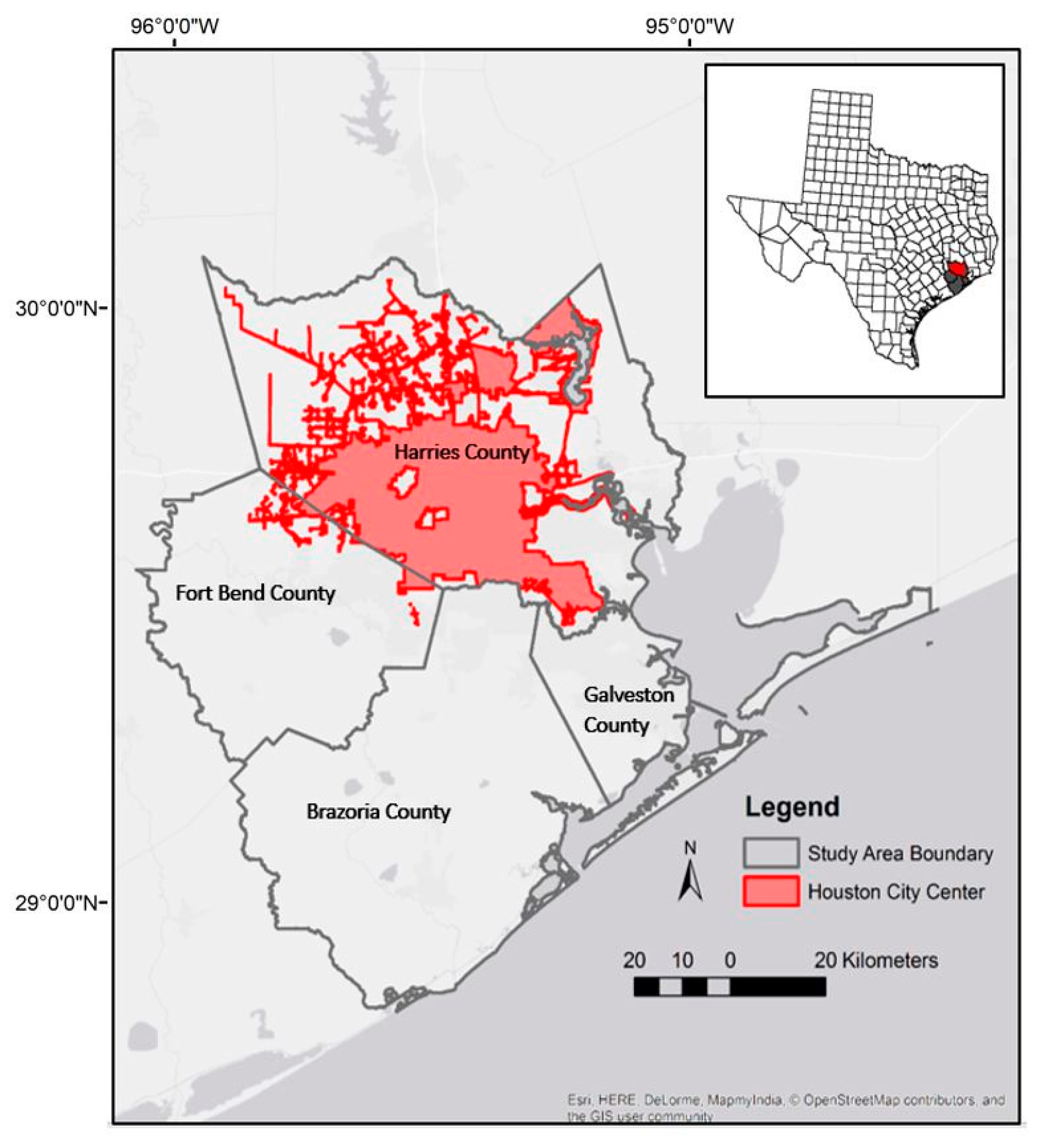 Land | Free Full-Text | A Citizen-Contributed GIS Approach for Evaluating  the Impacts of Land Use on Hurricane-Harvey-Induced Flooding in Houston Area