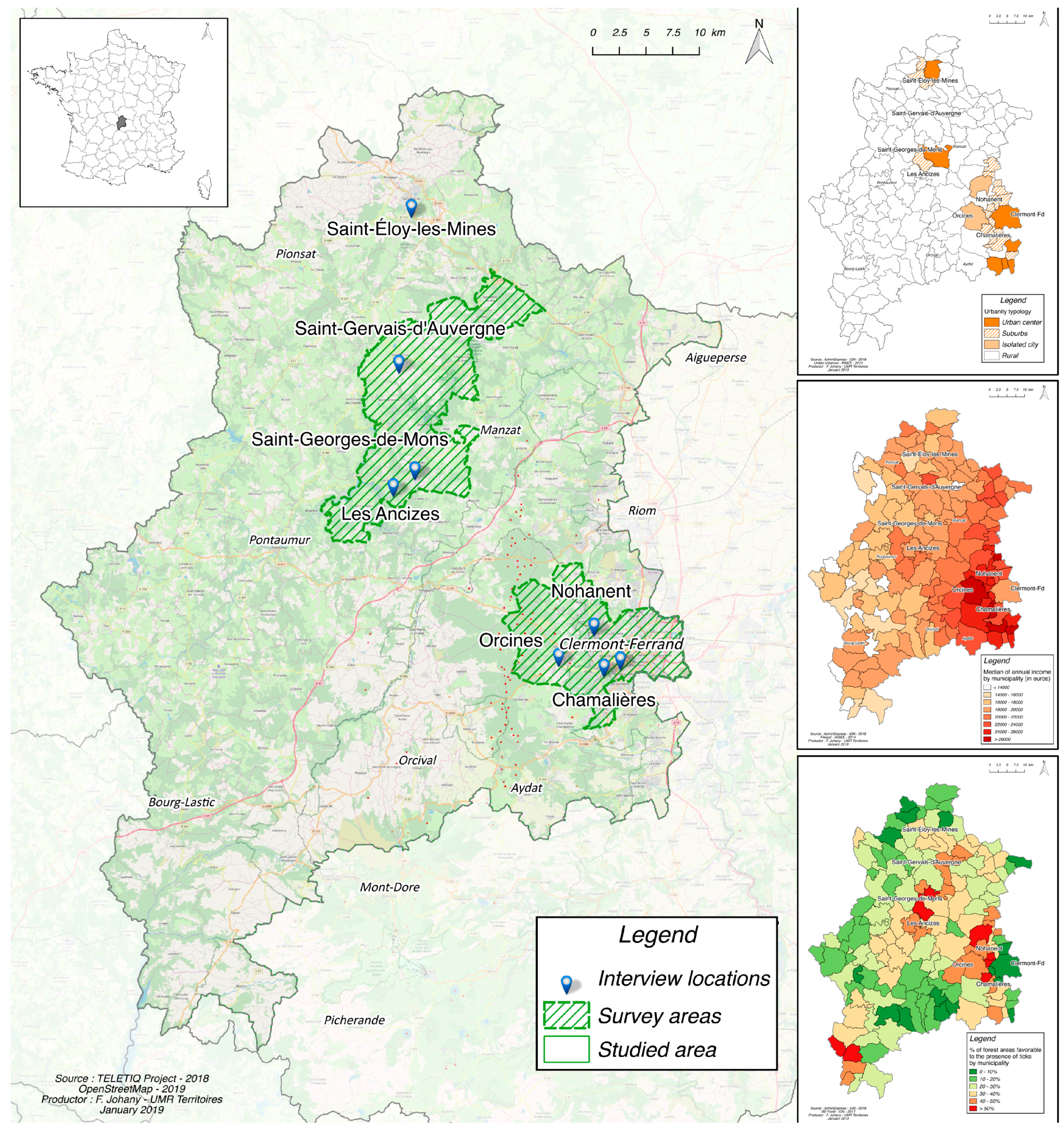 Land | Free Full-Text | Tick Bite Risk as a Socio-Spatial Representation—An  Exploratory Study in Massif Central, France