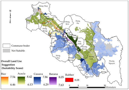 Land Free Full Text Multi Criteria Decision Analysis For The Land Evaluation Of Potential Agricultural Land Use Types In A Hilly Area Of Central Vietnam