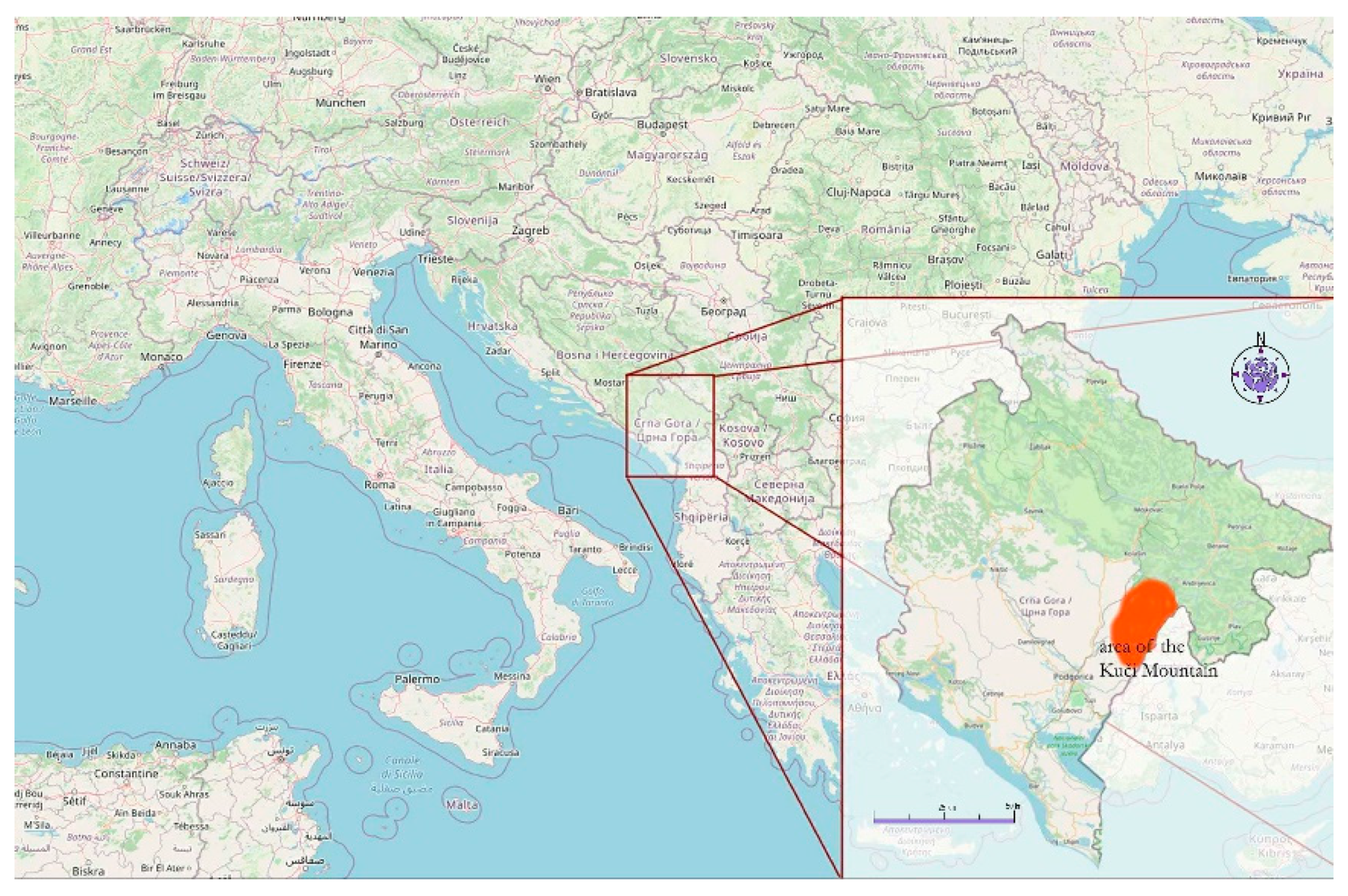 Land | Free Full-Text | Endangered Mediterranean Mountain Heritage—Case  Study of katuns at the Kuči Mountain in Montenegro
