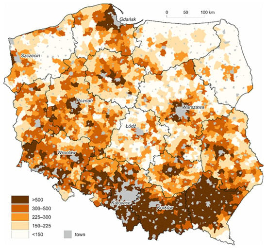 Land | Free Full-Text | Deagrarianisation of the Economic Structure and the  Evolution of Rural Settlement Patterns in Poland