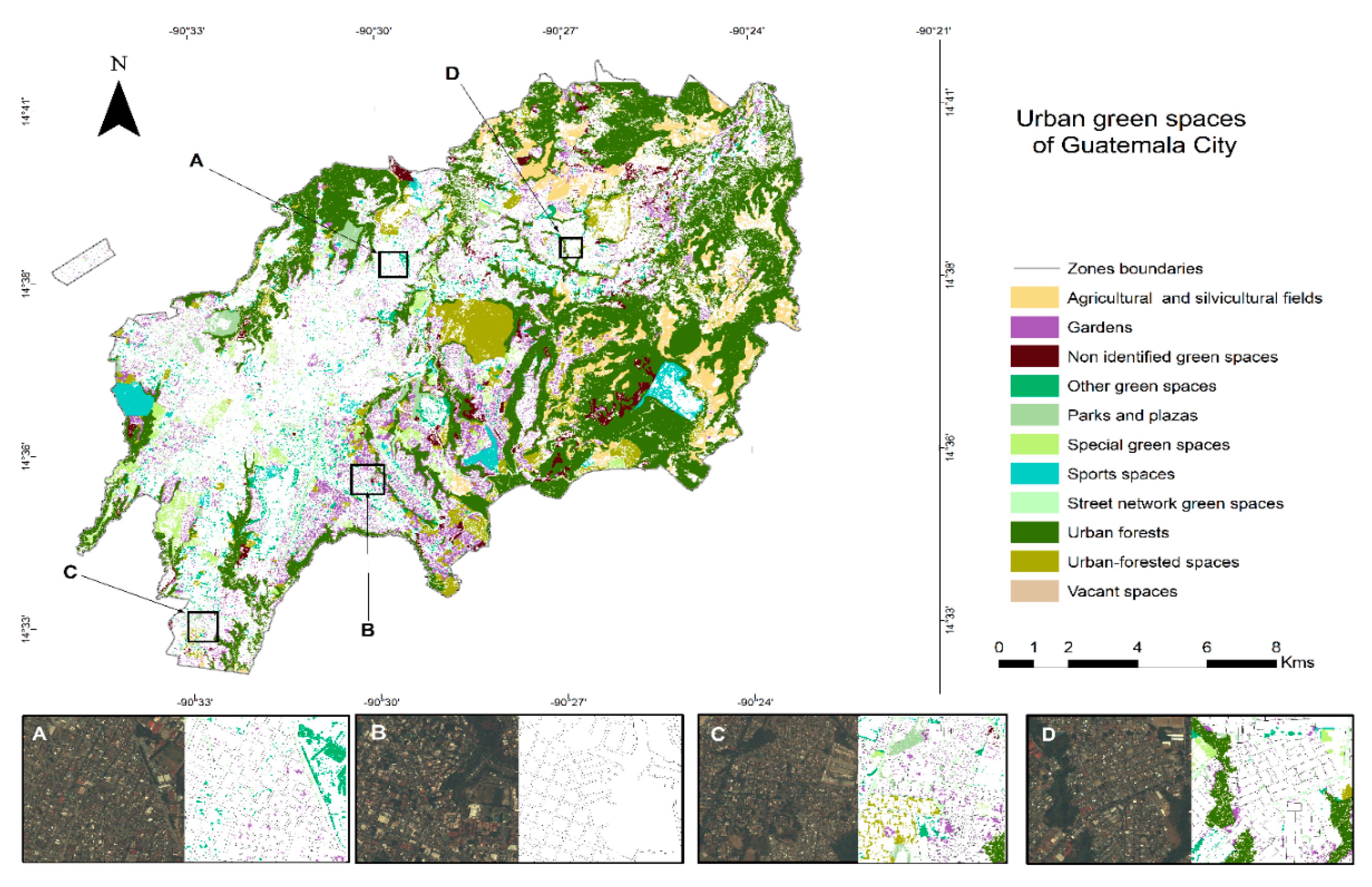 Land Free Full Text Urban Green Fabric Analysis Promoting Sustainable Planning In Guatemala City Html