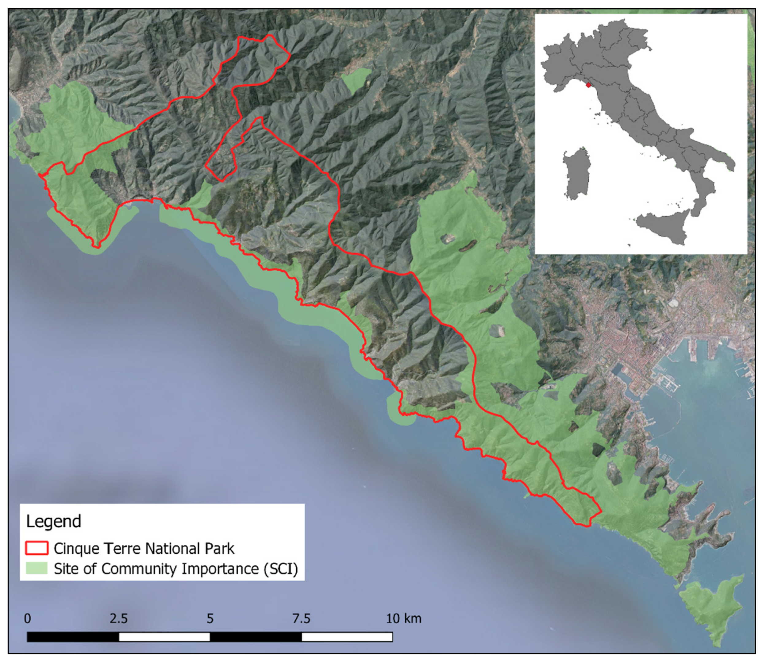 Land | Free Full-Text | Forest Area Changes in Cinque Terre National Park  in the Last 80 Years. Consequences on Landslides and Forest Fire Risks