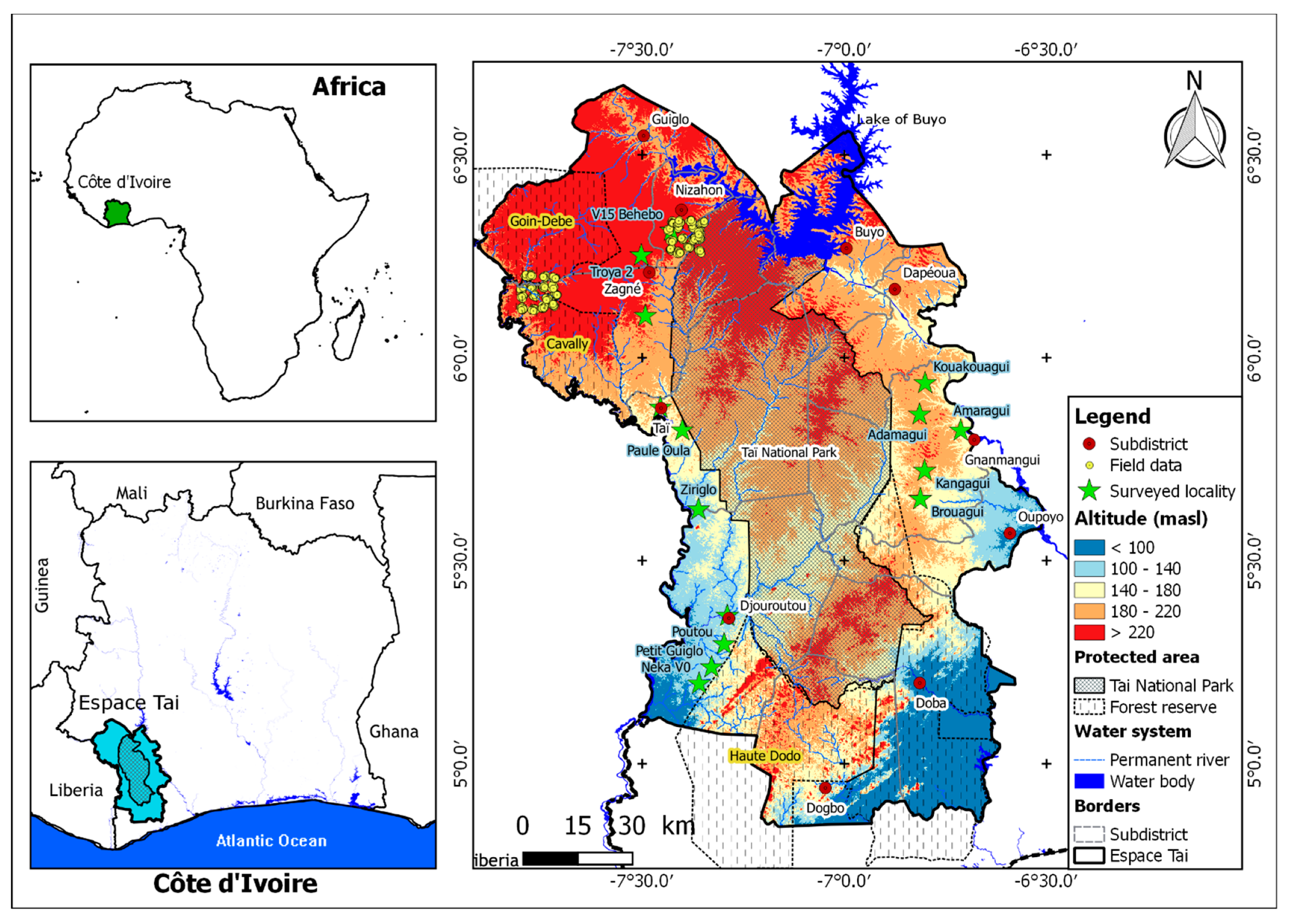 Land | Free Full-Text | Assessing Land Use and Land Cover Change and  Farmers' Perceptions of Deforestation and Land Degradation in South-West  Côte d'Ivoire, West Africa