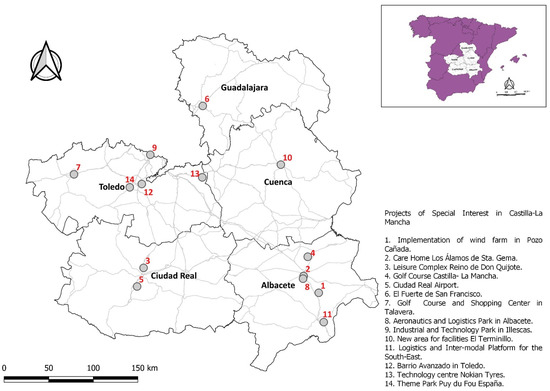 Land | Free Full-Text | Land at the Service of the Regional Growth  Coalition: Projects of Special Interest in the Region of Castilla–La Mancha  (Spain)