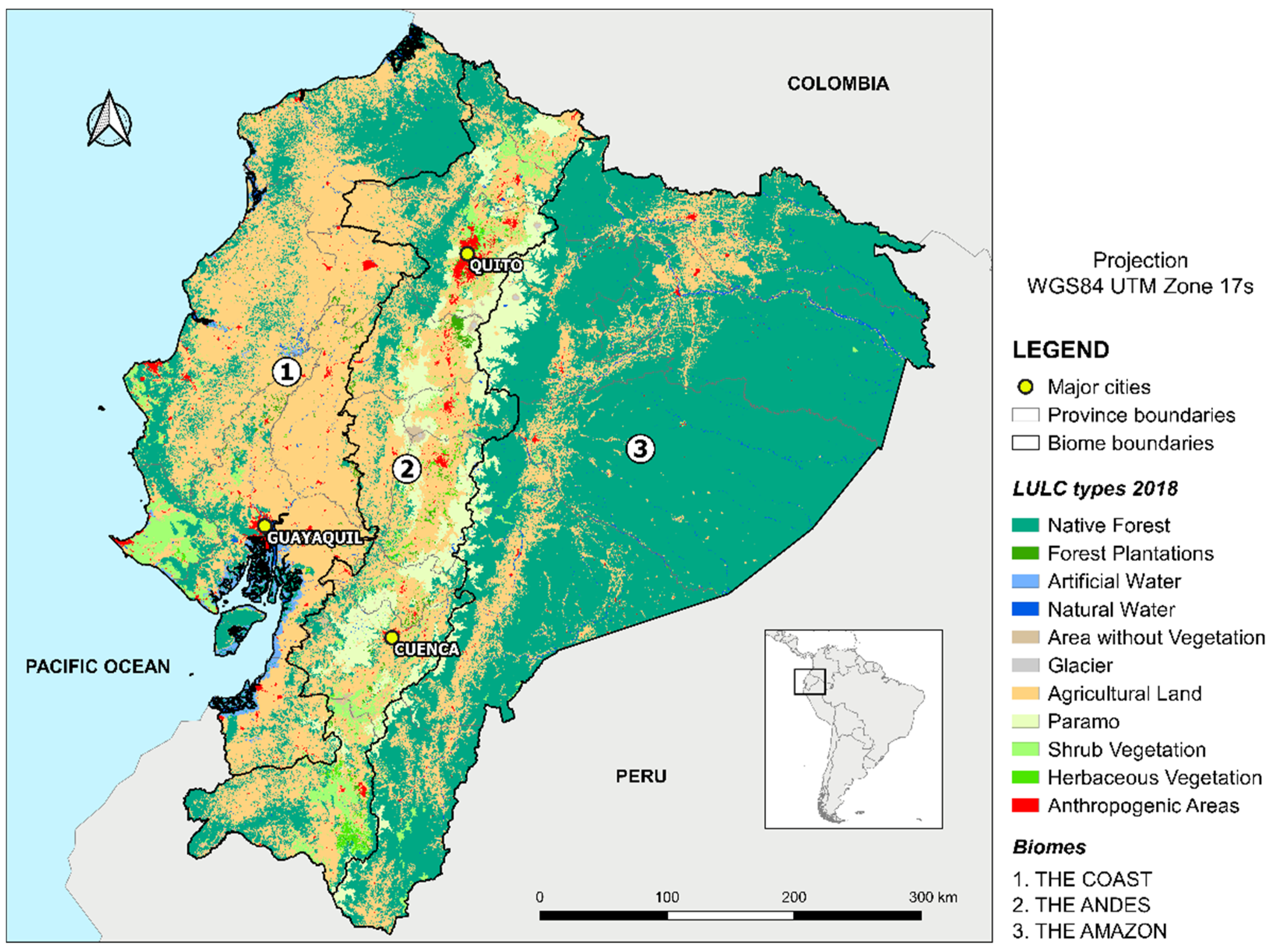Land | Free Full-Text | Deforestation in Continental Ecuador with a Focus  on Protected Areas