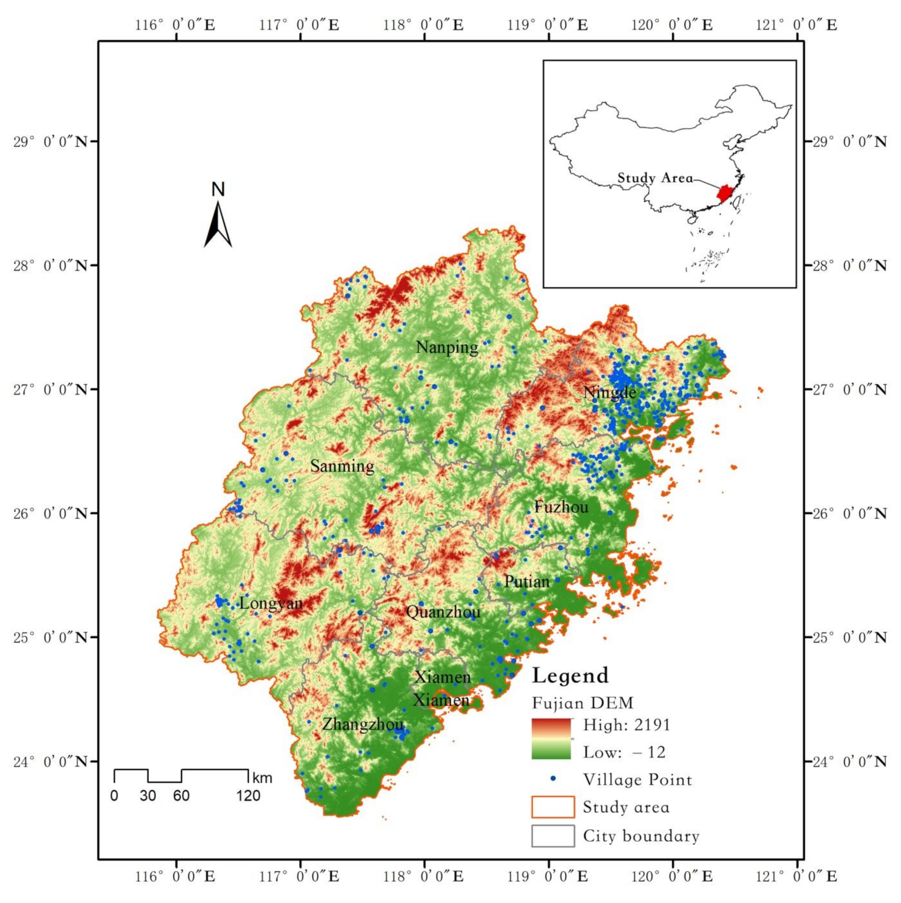 Land | Free Full-Text | Assessment on the Spatial Distribution