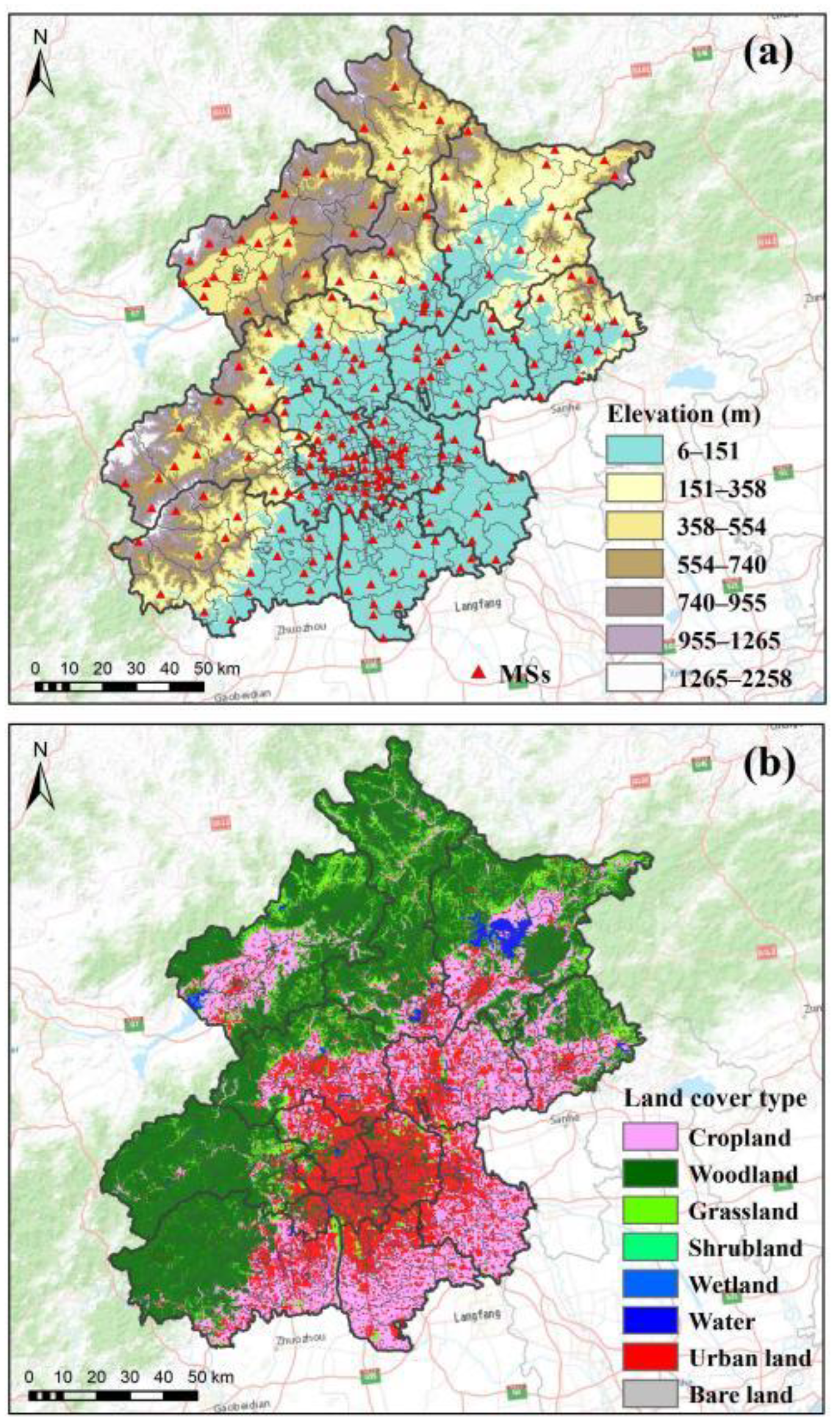 Land | Free Full-Text | Assessing the Spatial Variability of  Daytime/Nighttime Extreme Heat Waves in Beijing under Different Land-Use  during 2011&ndash;2020