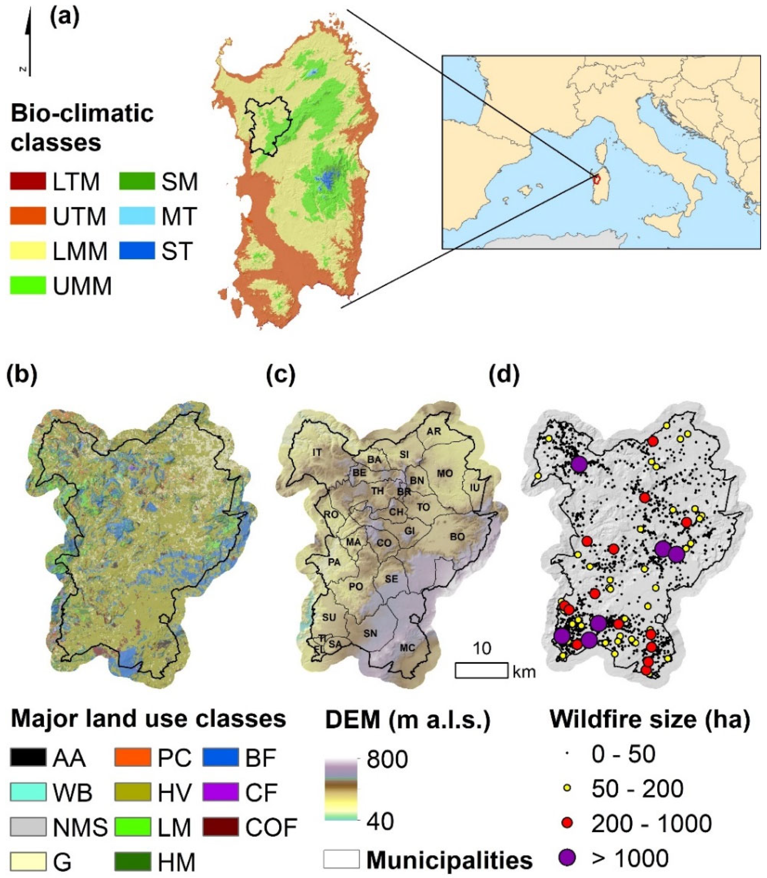 Land | Free Full-Text | Spatial Patterns and Intensity of Land Abandonment  Drive Wildfire Hazard and Likelihood in Mediterranean Agropastoral Areas