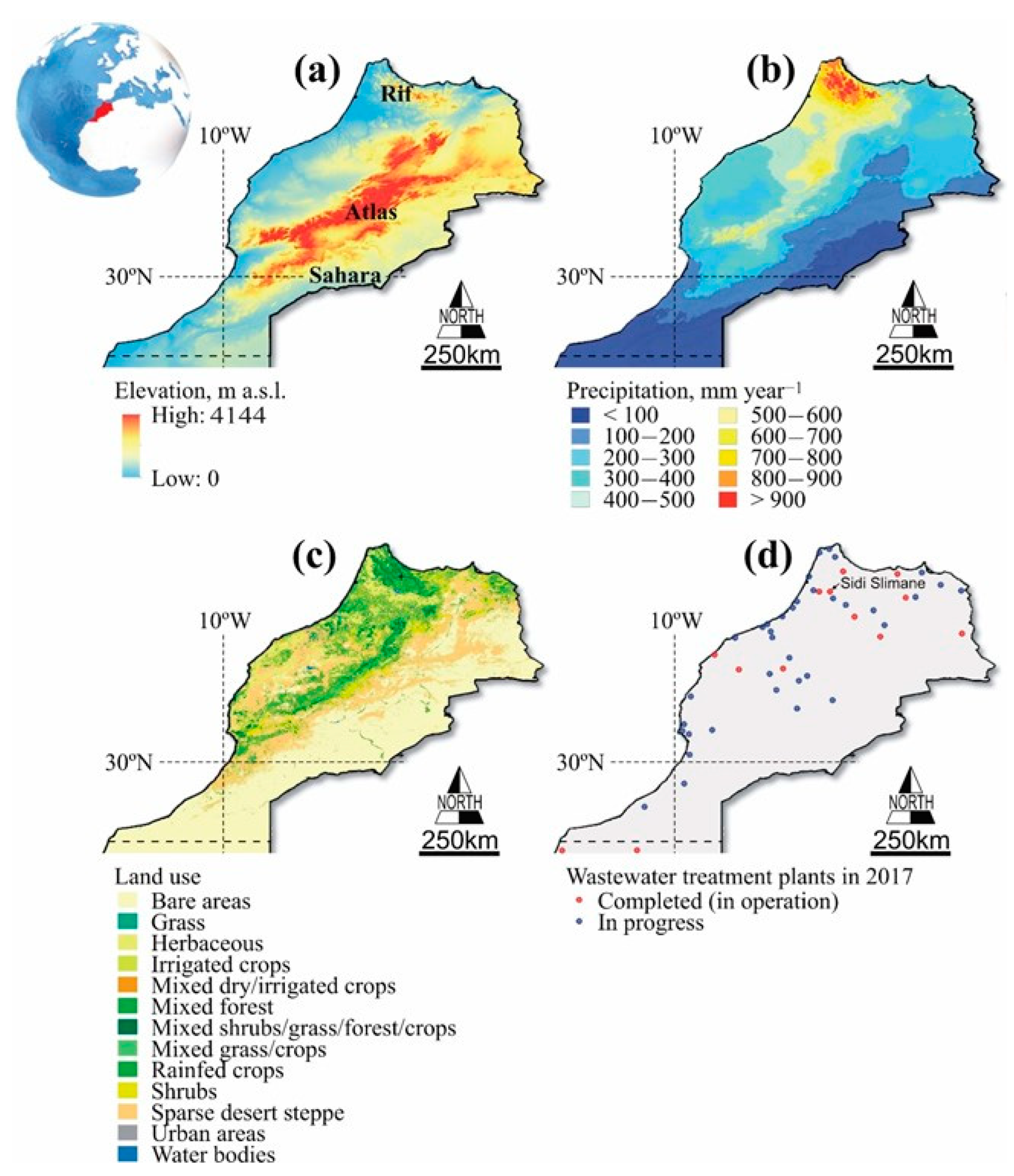 Land  Free Full-Text  Wastewater Reuse for Irrigation Agriculture in Morocco: Influence of 