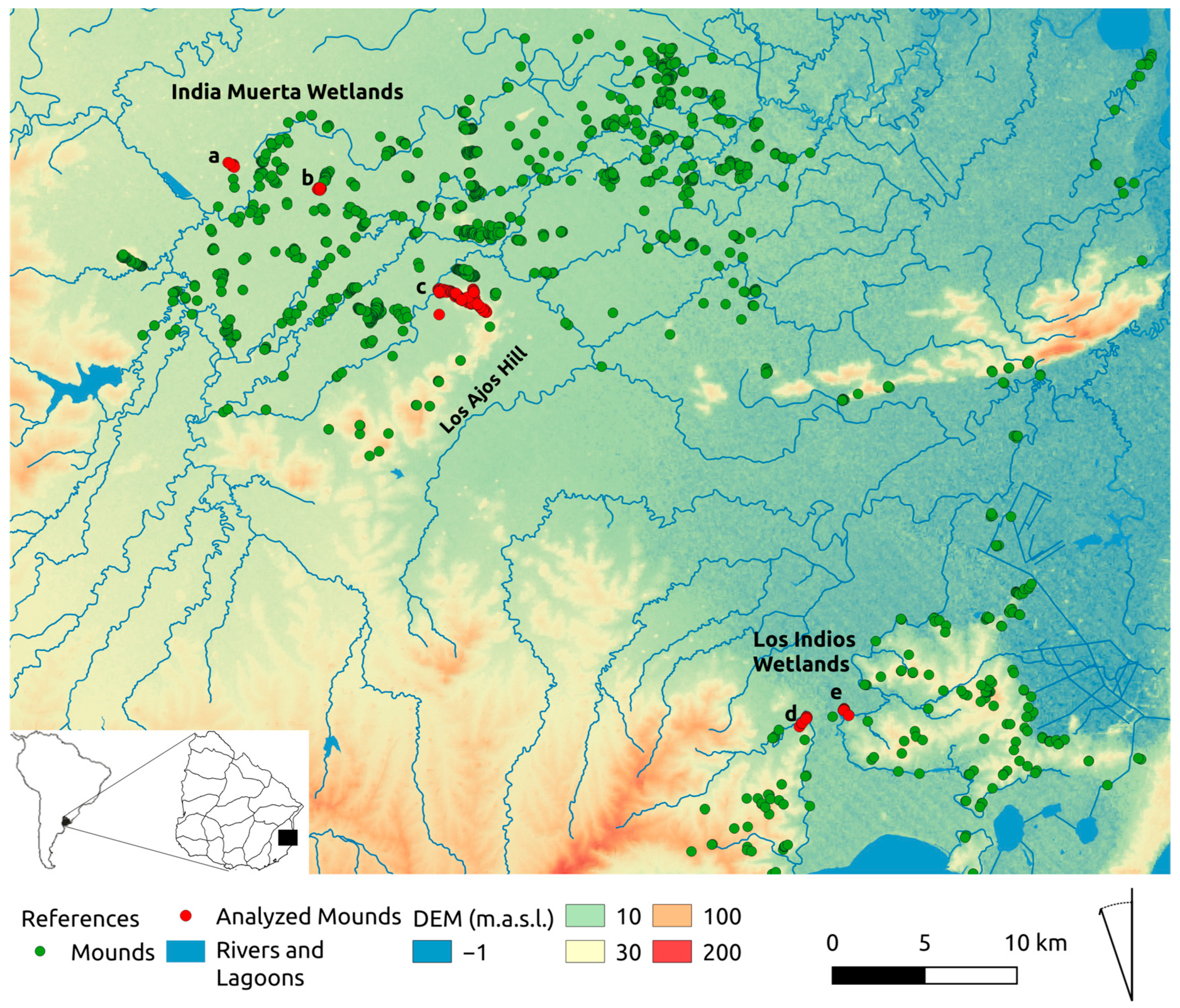 Land | Free Full-Text | Knowledge of the Sky among Indigenous Peoples of  the South American Lowlands&mdash;First Archaeoastronomical Analyses of  Orientations at Mounds in Uruguay